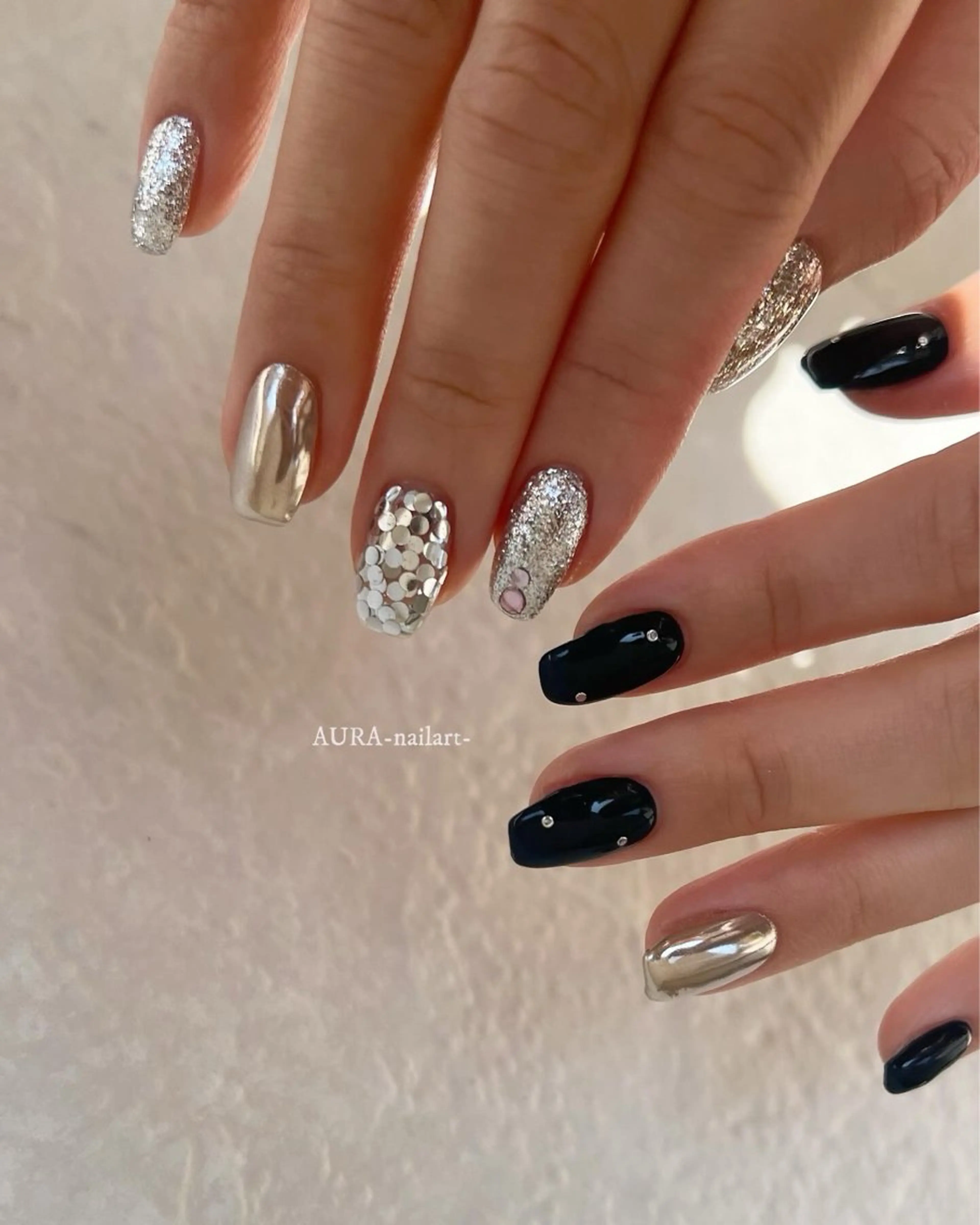 ネイル ハンドネイル フットネイル AURA nailartのネイルデザイン