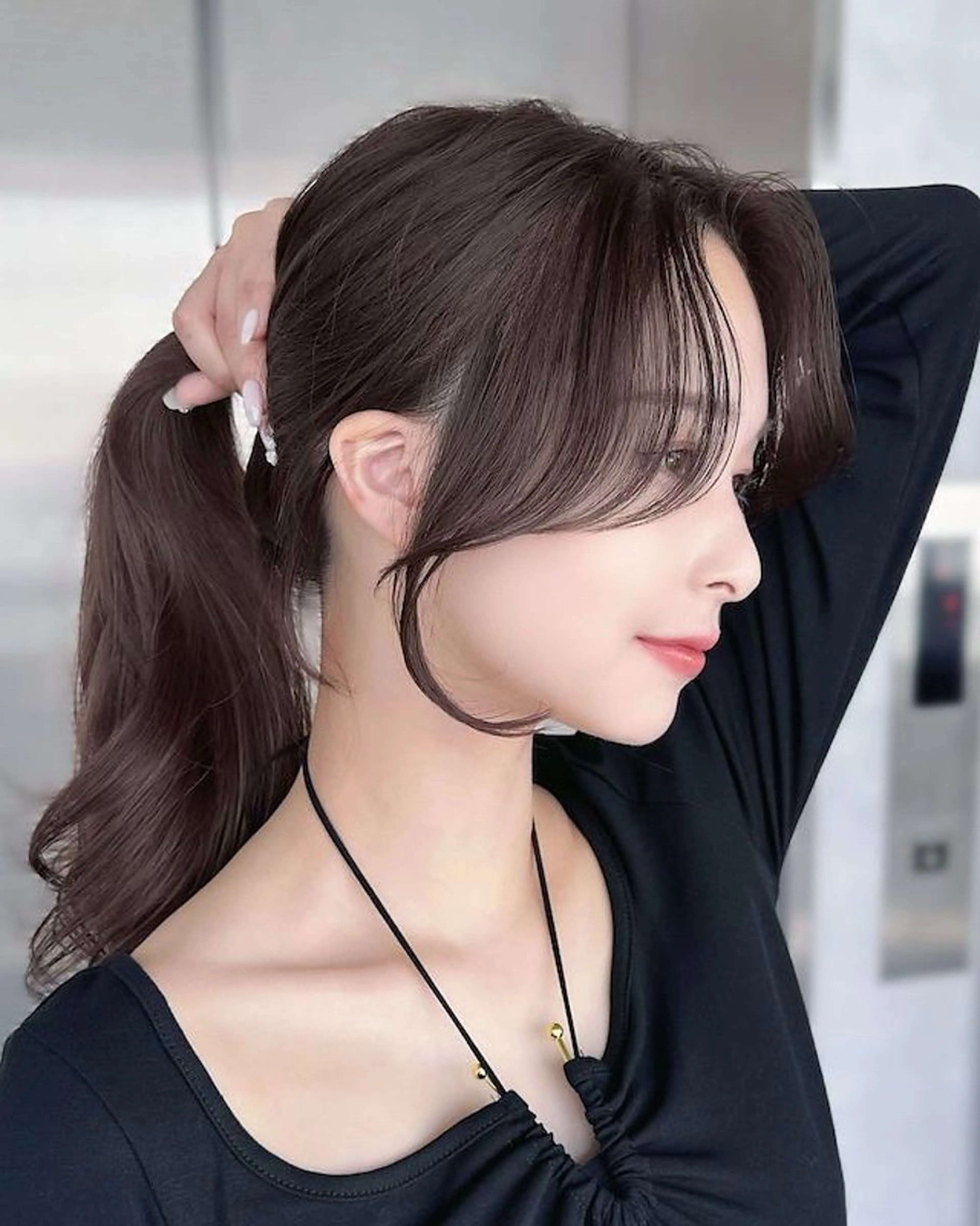 ミディアム カラー カット ヘアカラー トリートメント 韓国レイヤー/髪質 改善/縮毛🤍吉田のヘアスタイル