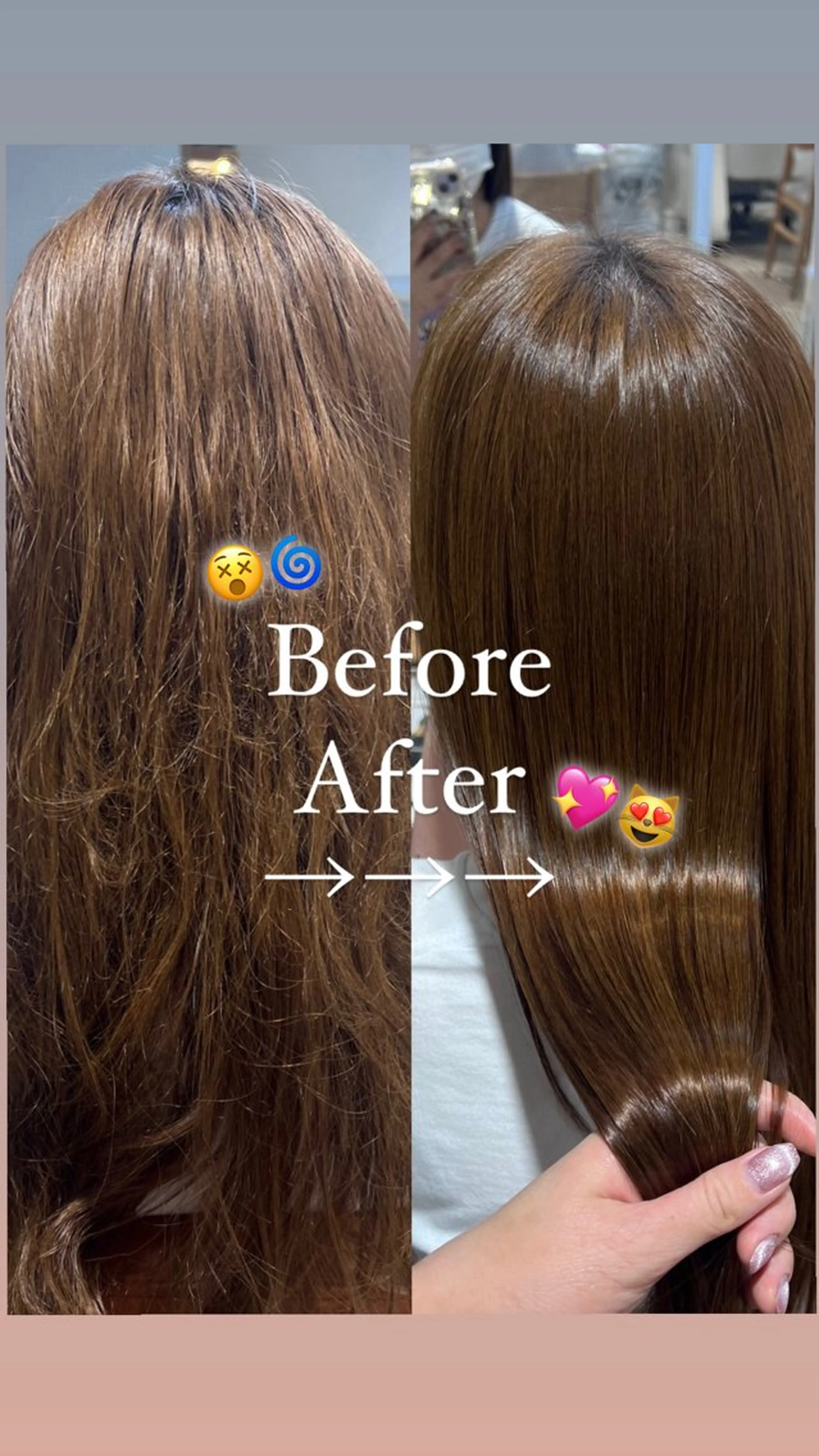 ロング パーマ 縮毛矯正 ୨୧color୨୧ ちひろのヘアスタイル