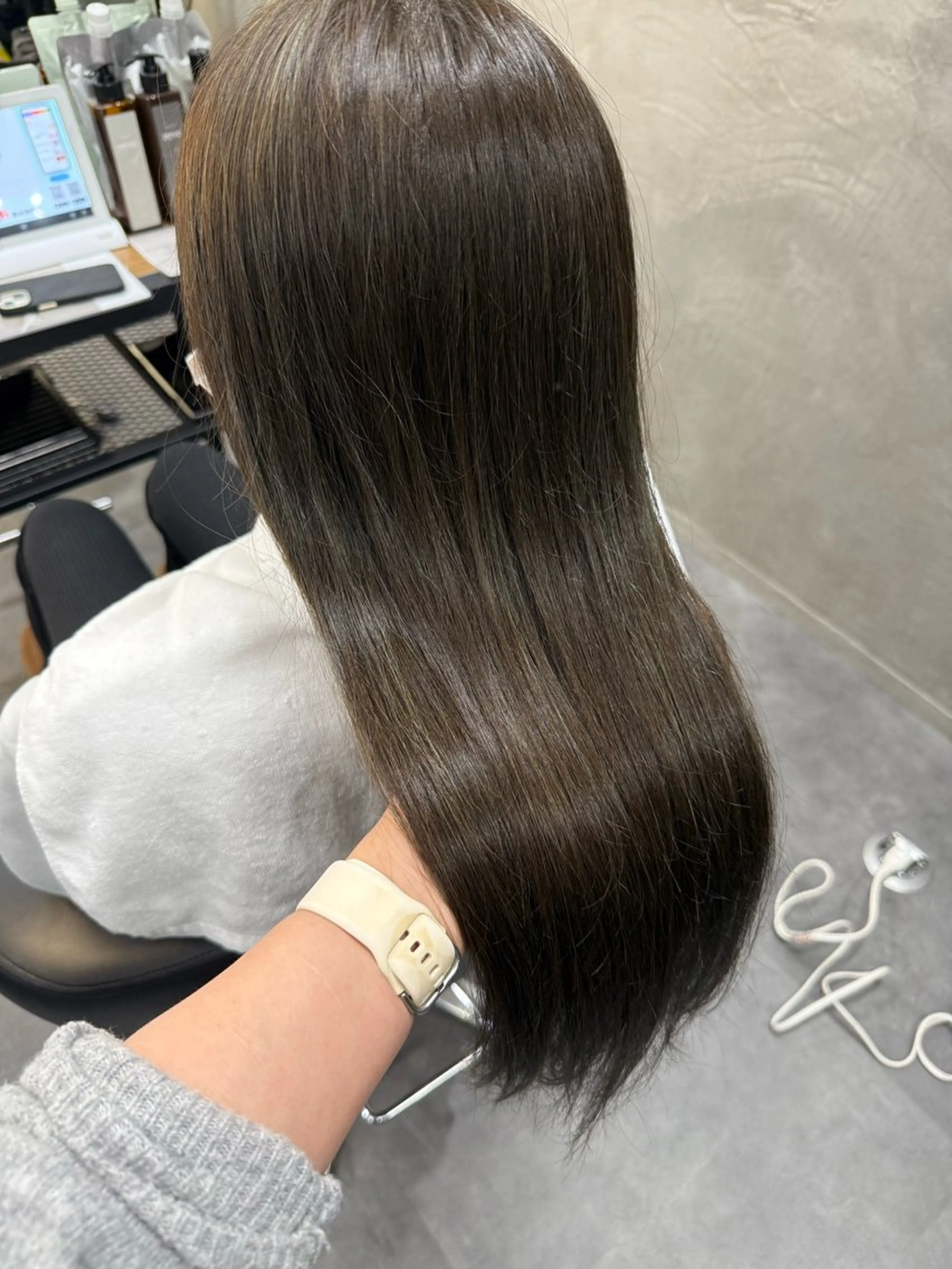 ロング カラー オリーブカラー ヘアカラー 三木 まことのヘアスタイル