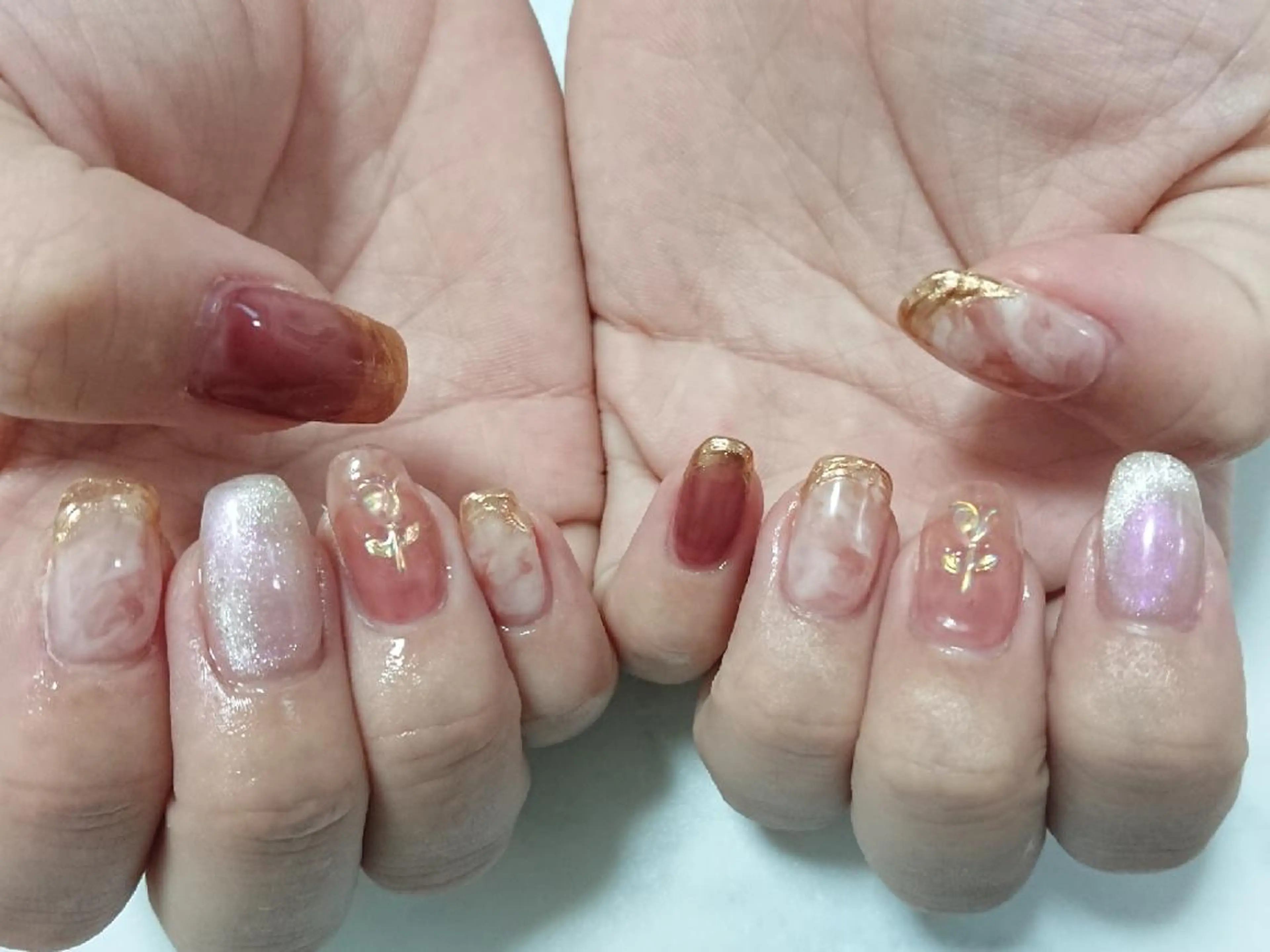 ネイル ニュアンスネイル ハンドネイル shellnail さなえのネイルデザイン