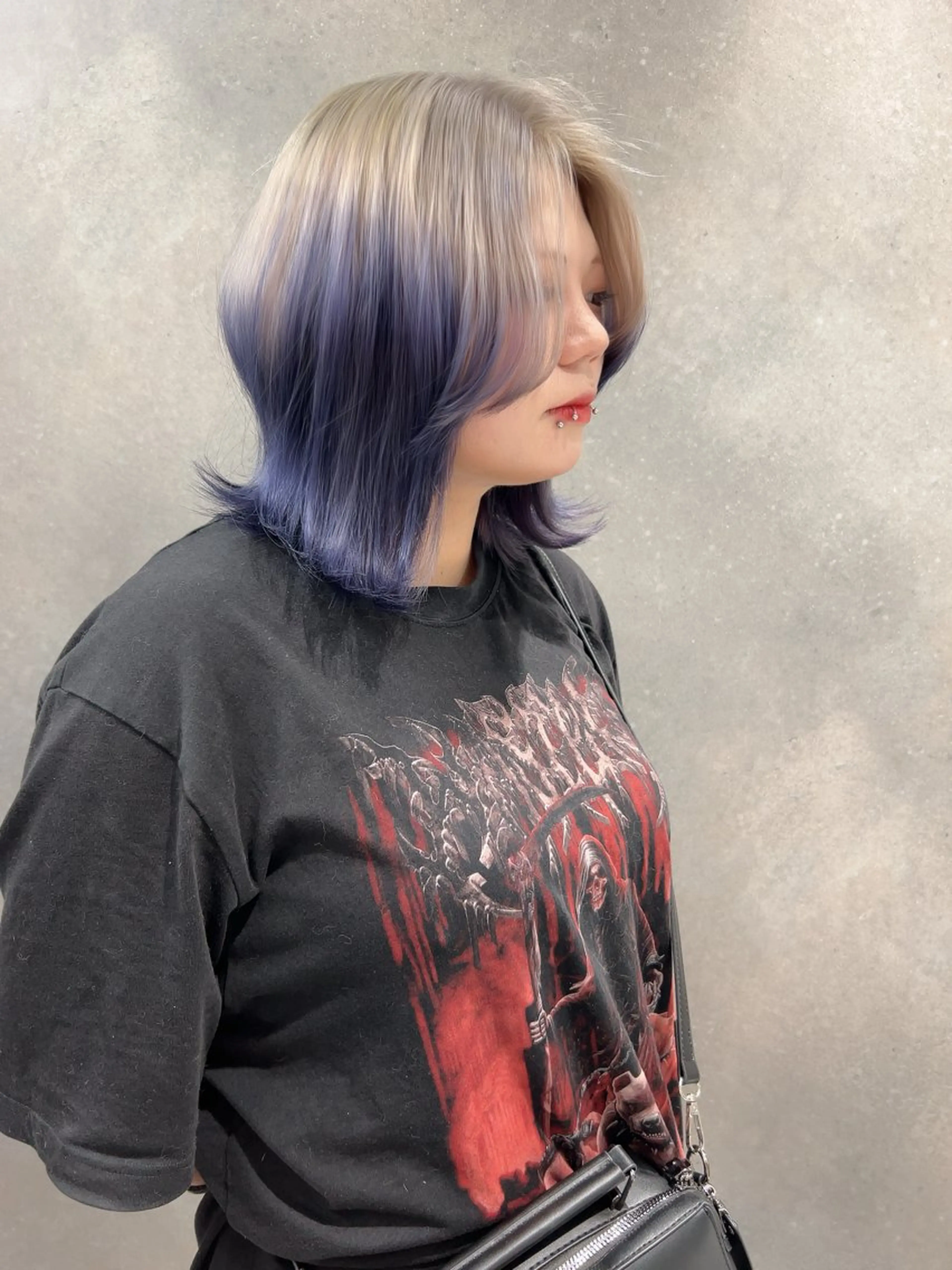 ミディアム カラー ヘアカラー トリートメント ハイトーン/レイヤー /迫田龍明のヘアスタイル