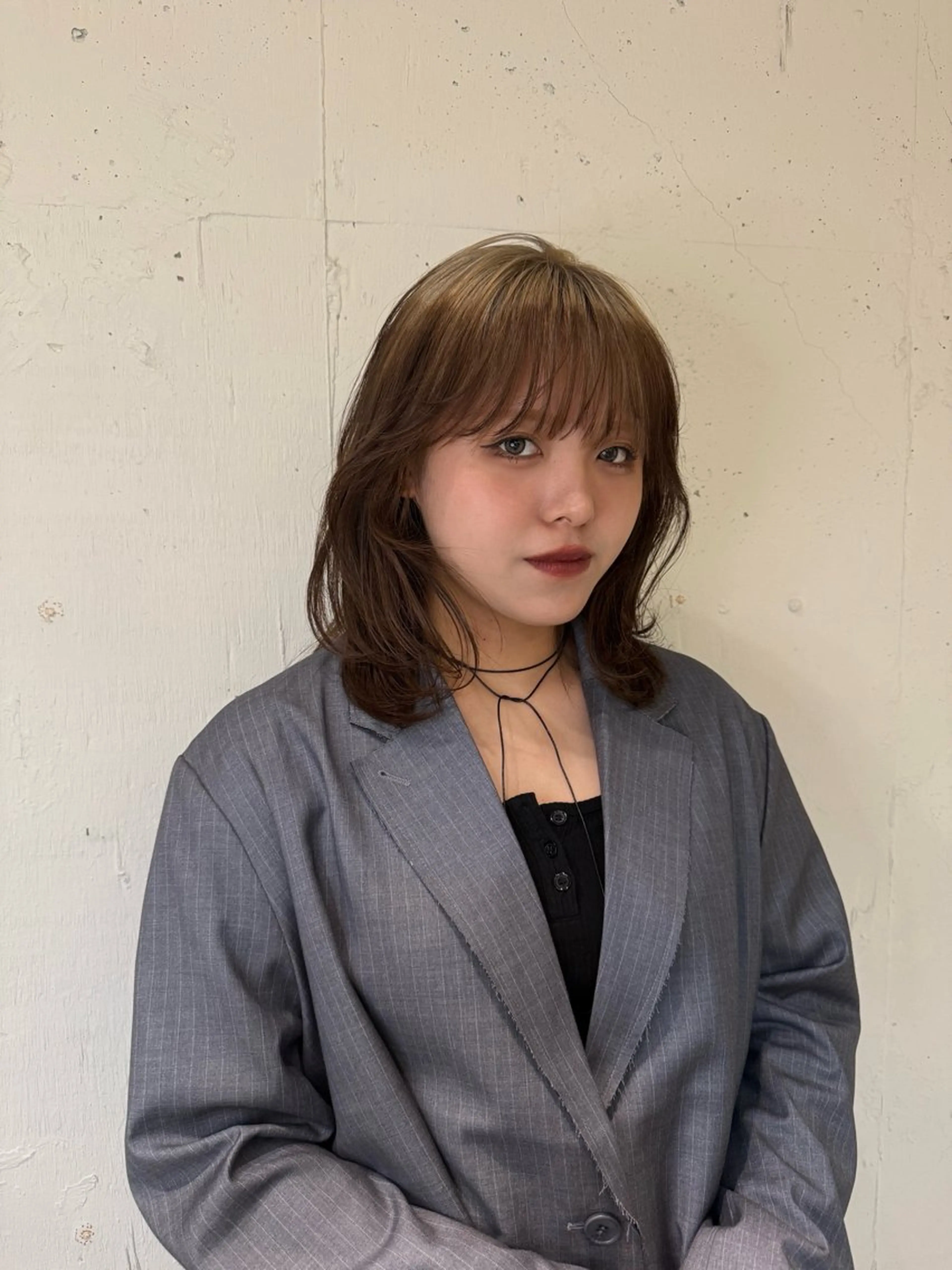 ミディアム レイヤーカット カット ヘアカラー トリートメント ショート無料カット 募集🩶narumiのヘアスタイル