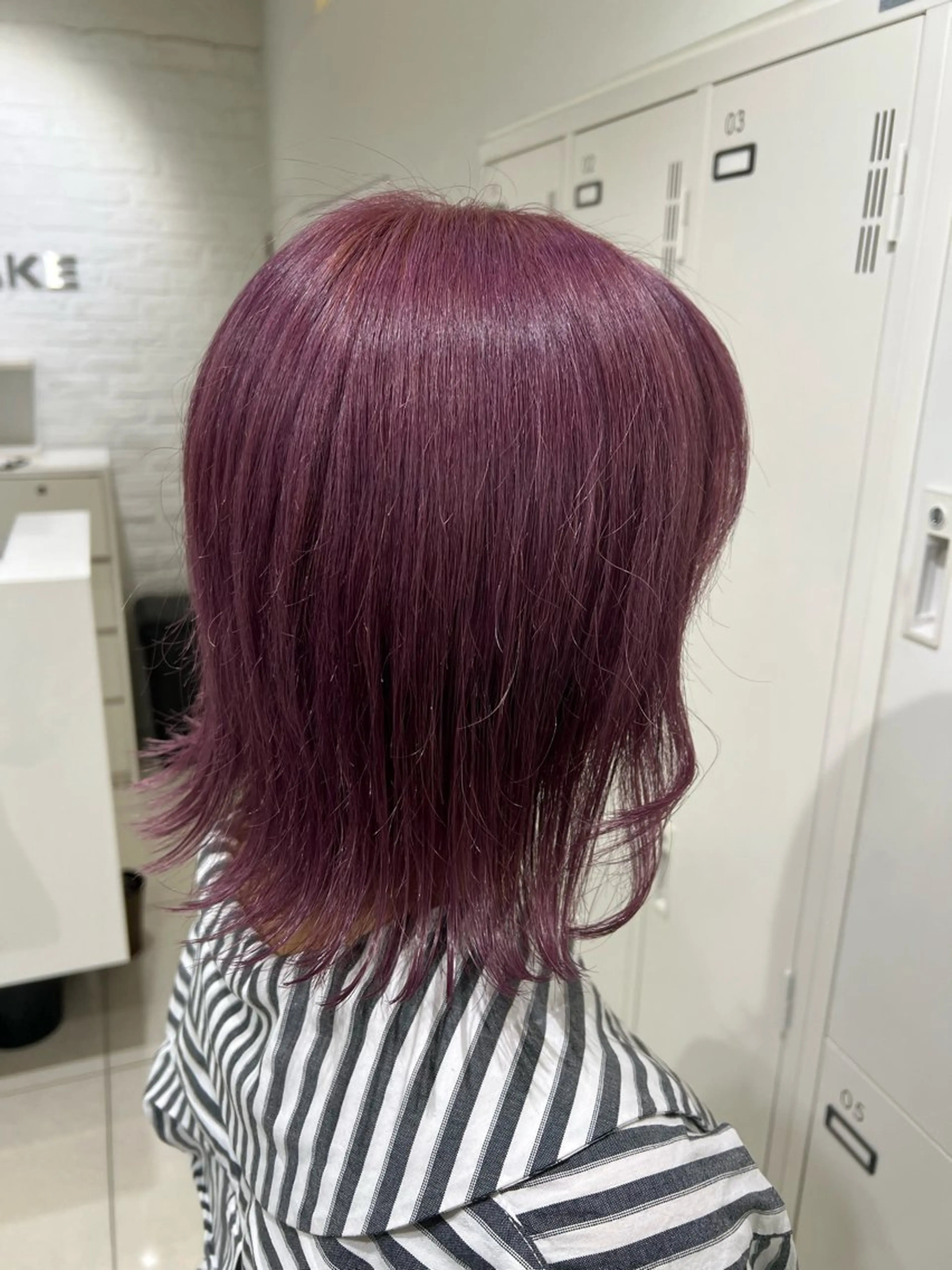 ミディアム カラー ブリーチ ピンクカラー ヘアカラー トリートメント 暖色カラー🌹 中山由梨のヘアスタイル