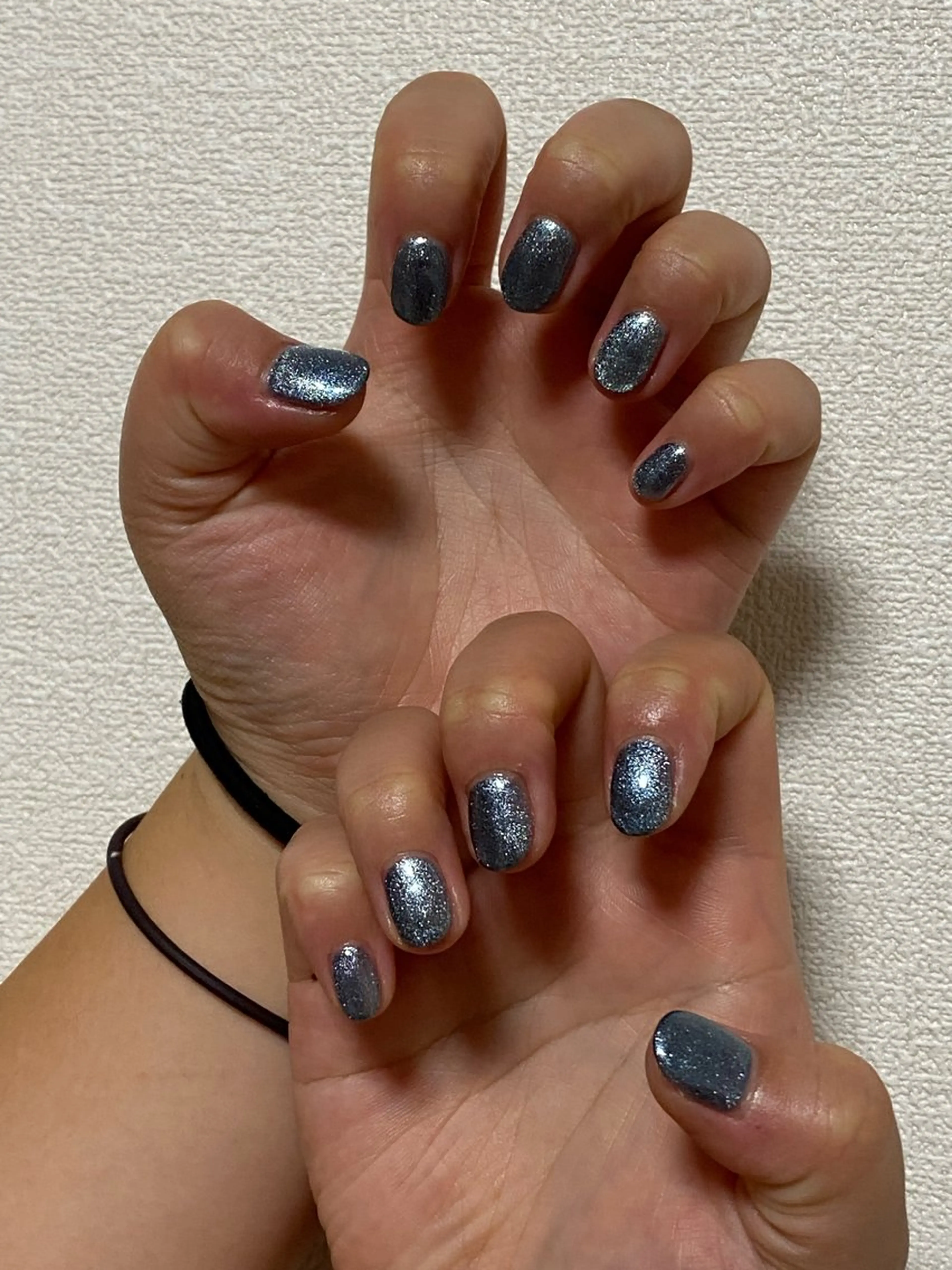 ネイル ブルー マグネットネイル 自宅サロン FeelFreeのネイルデザイン