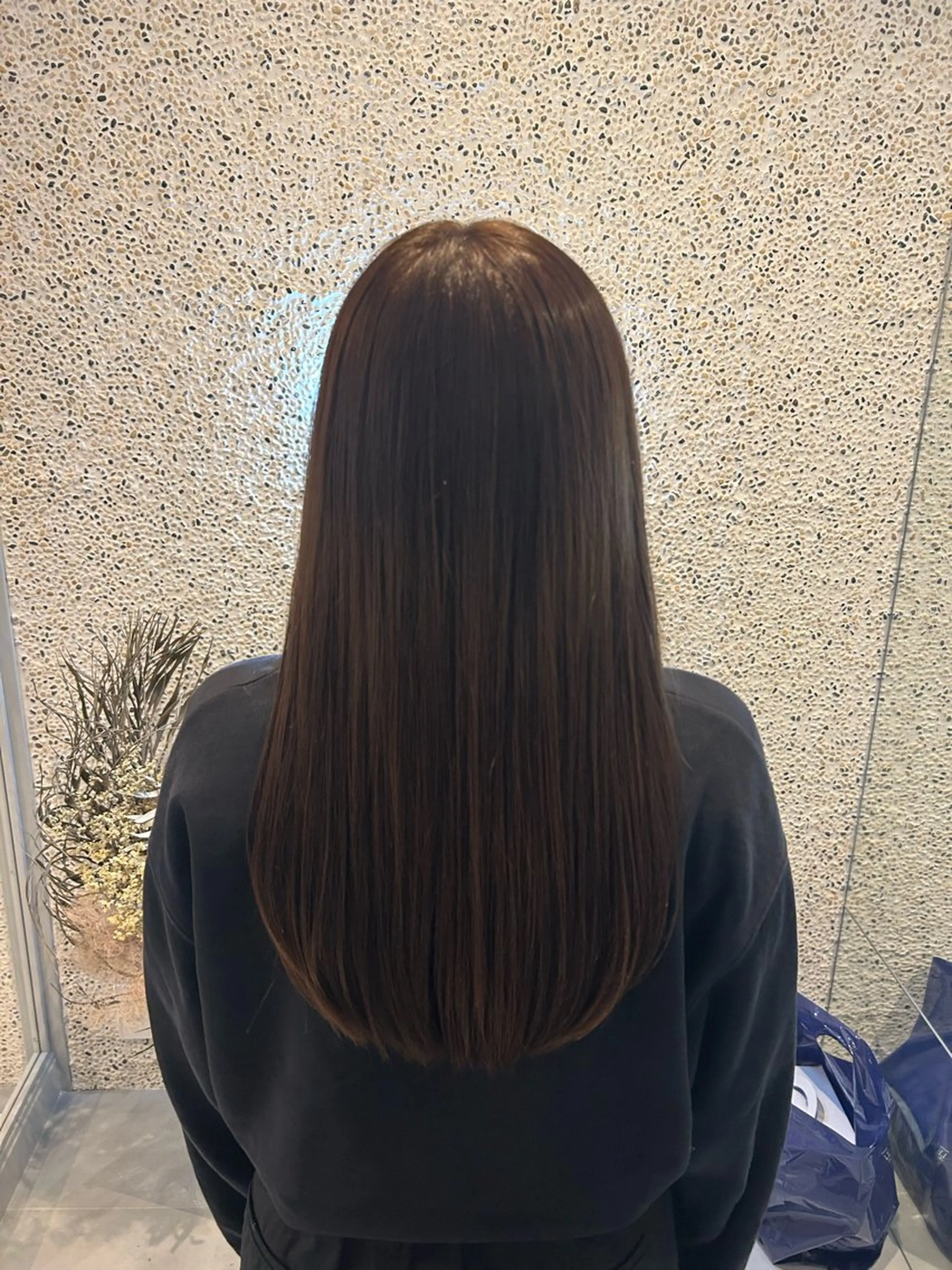 ロング パーマ 酸性ストレート ストレートパーマ 縮毛矯正 three.北浜所属・前竹 那生のヘアスタイル