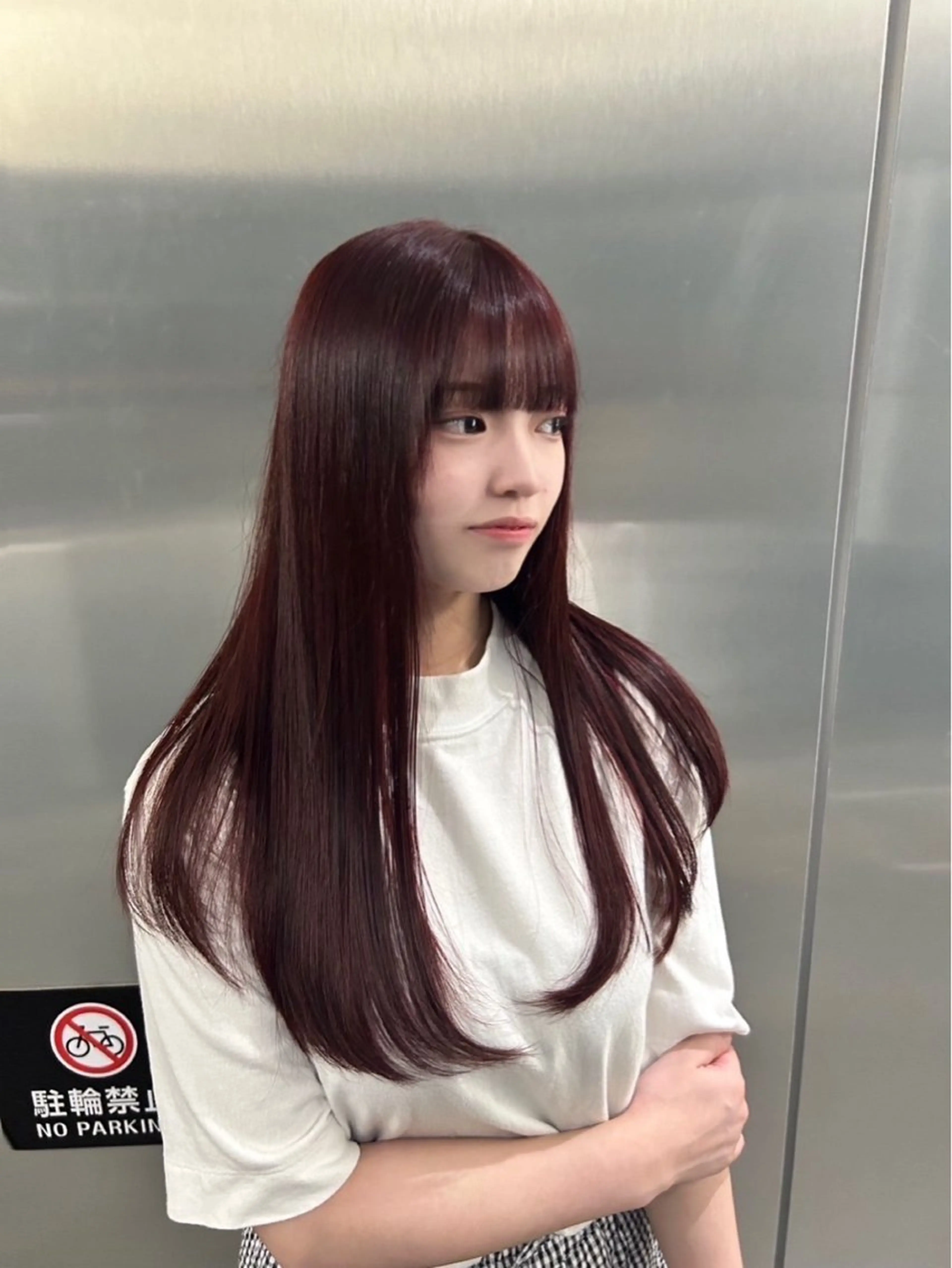 カラー レッドカラー ヘアカラー ひかり iconのヘアスタイル