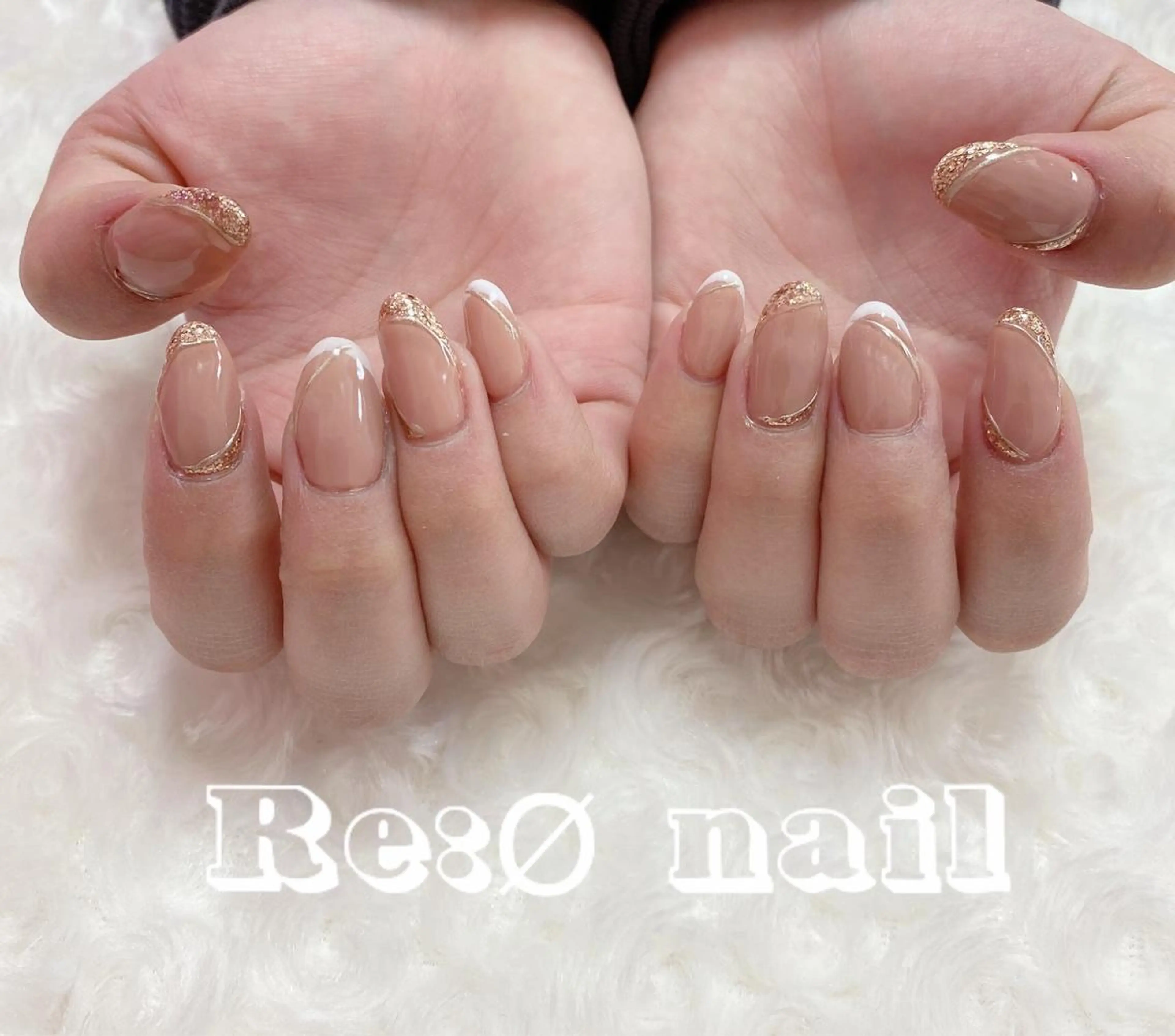 ネイル アートネイル フレンチネイル ラメ(グリッター) ミラーネイル ハンドネイル Re:Ø nail 🩵TSUJIのネイルデザイン