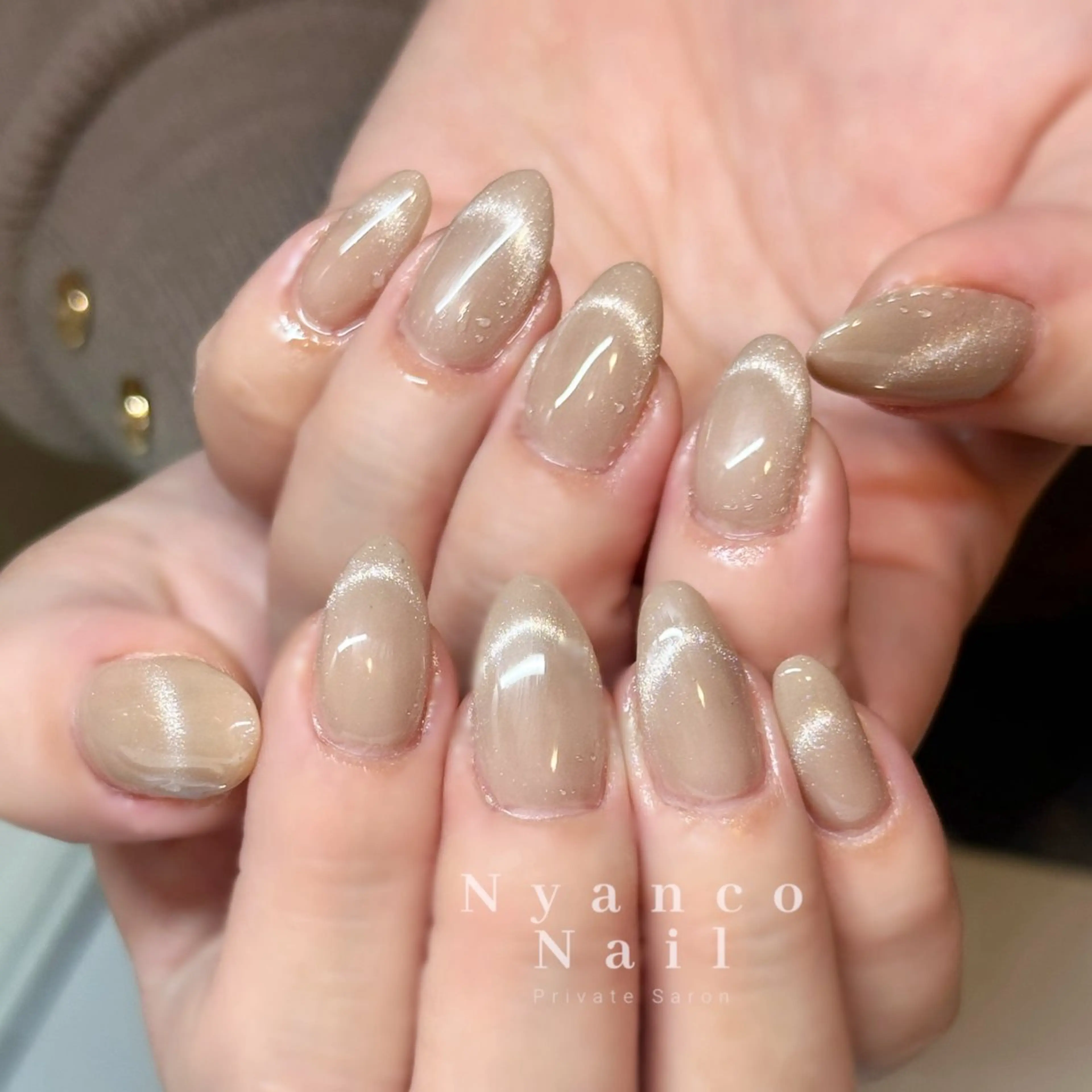 ネイル フレンチネイル ジェルネイル マグネットネイル マグネットフレンチ オフィスネイル Nyanco Nailのネイルデザイン