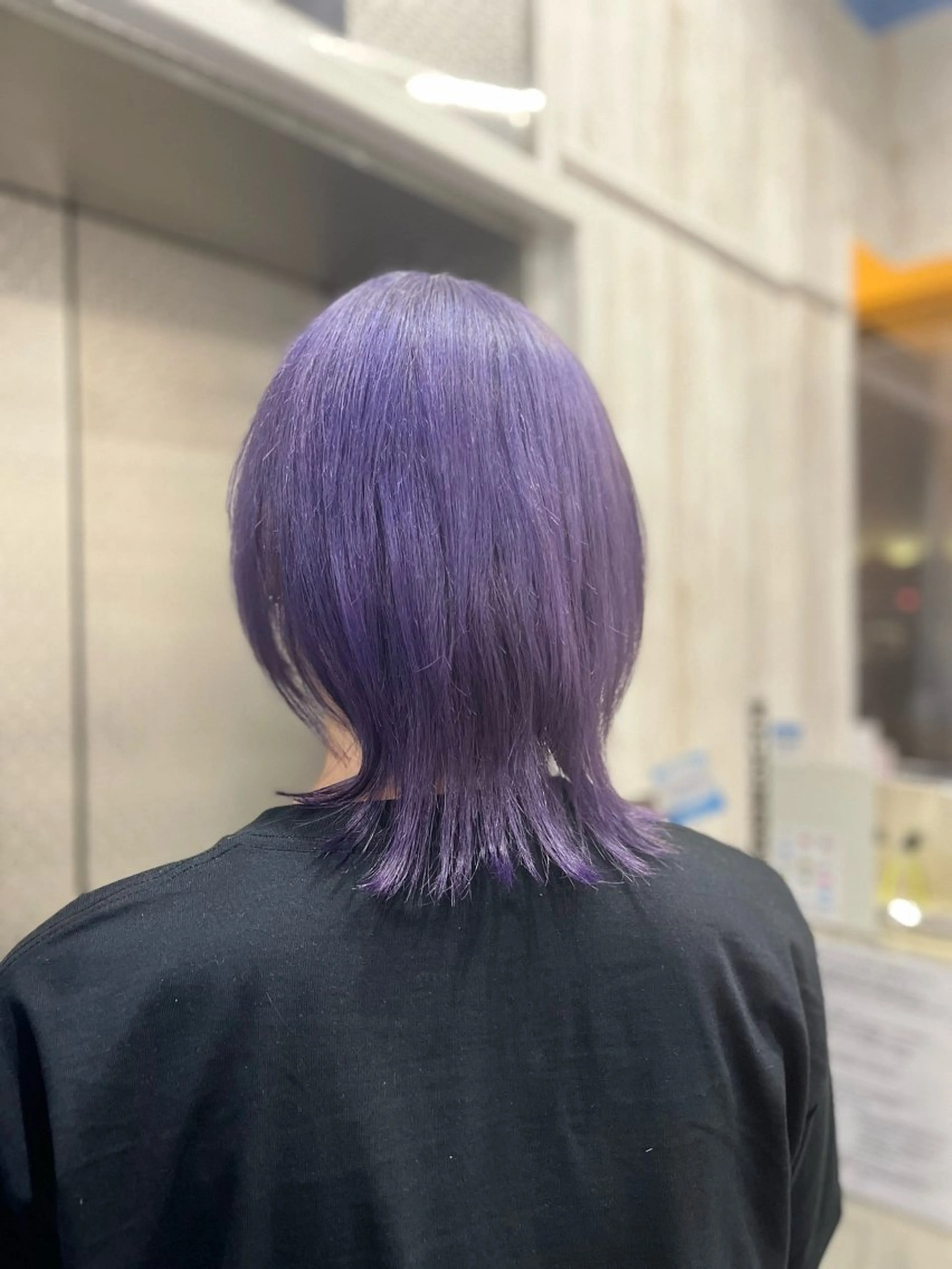 ミディアム パープルカラー ヘアカラー トリートメント white.梅田所属・White梅田  ／ COCOのヘアスタイル