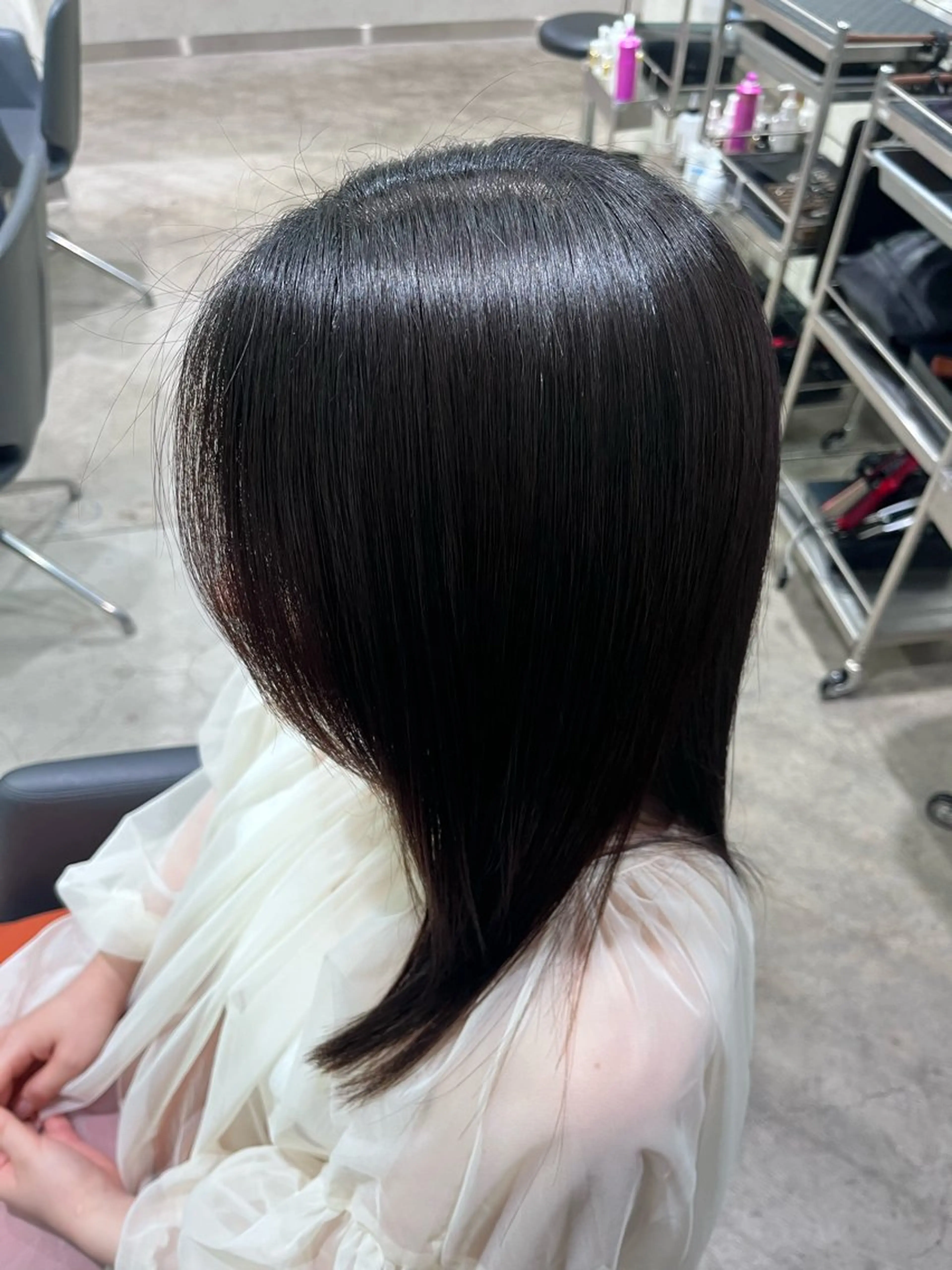 セミロング 美髪×縮毛矯正 水上真由美😘のヘアスタイル