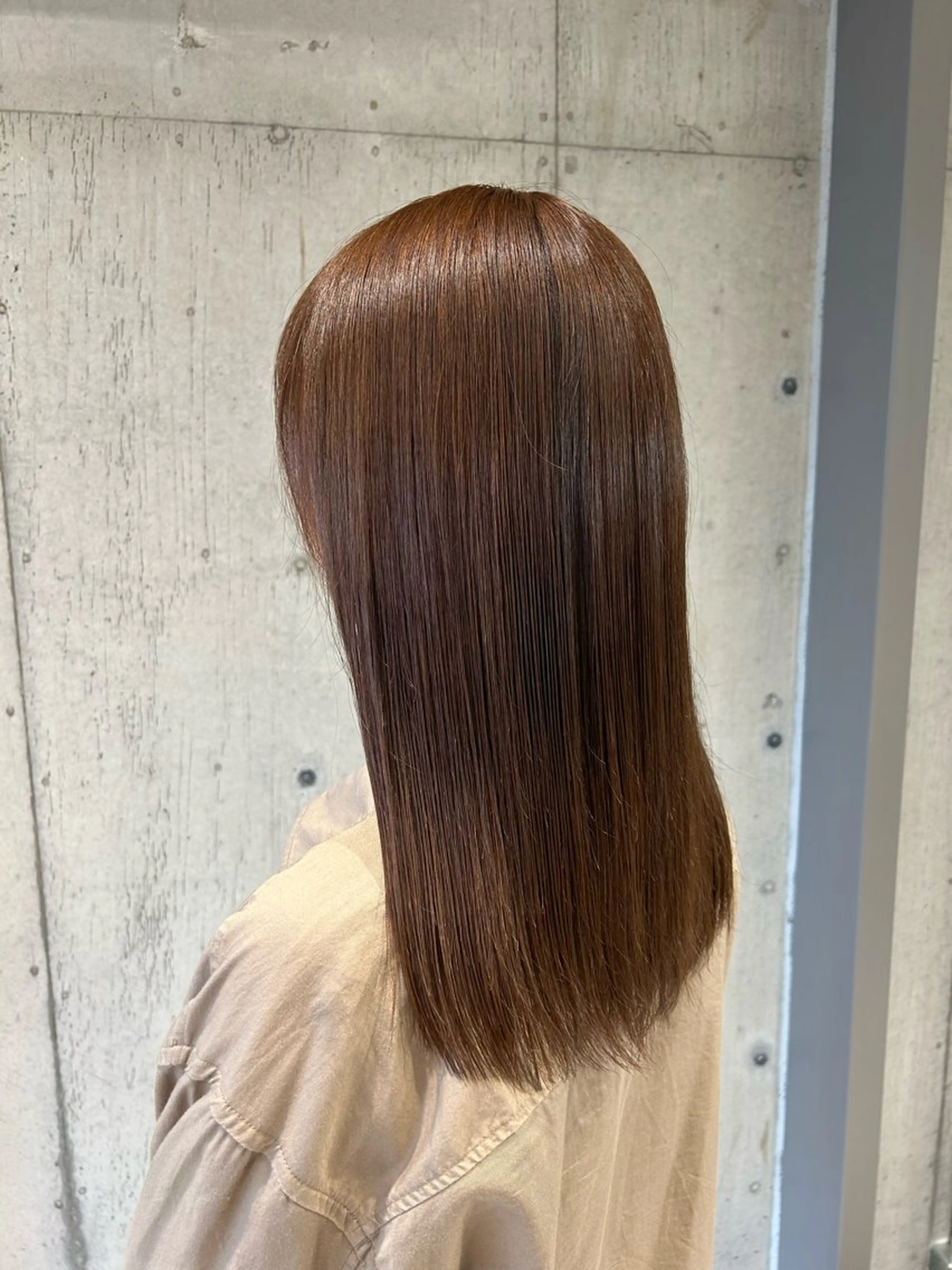 セミロング カラー ヘアカラー 🤡うる艶カラー 🤡みさきのヘアスタイル