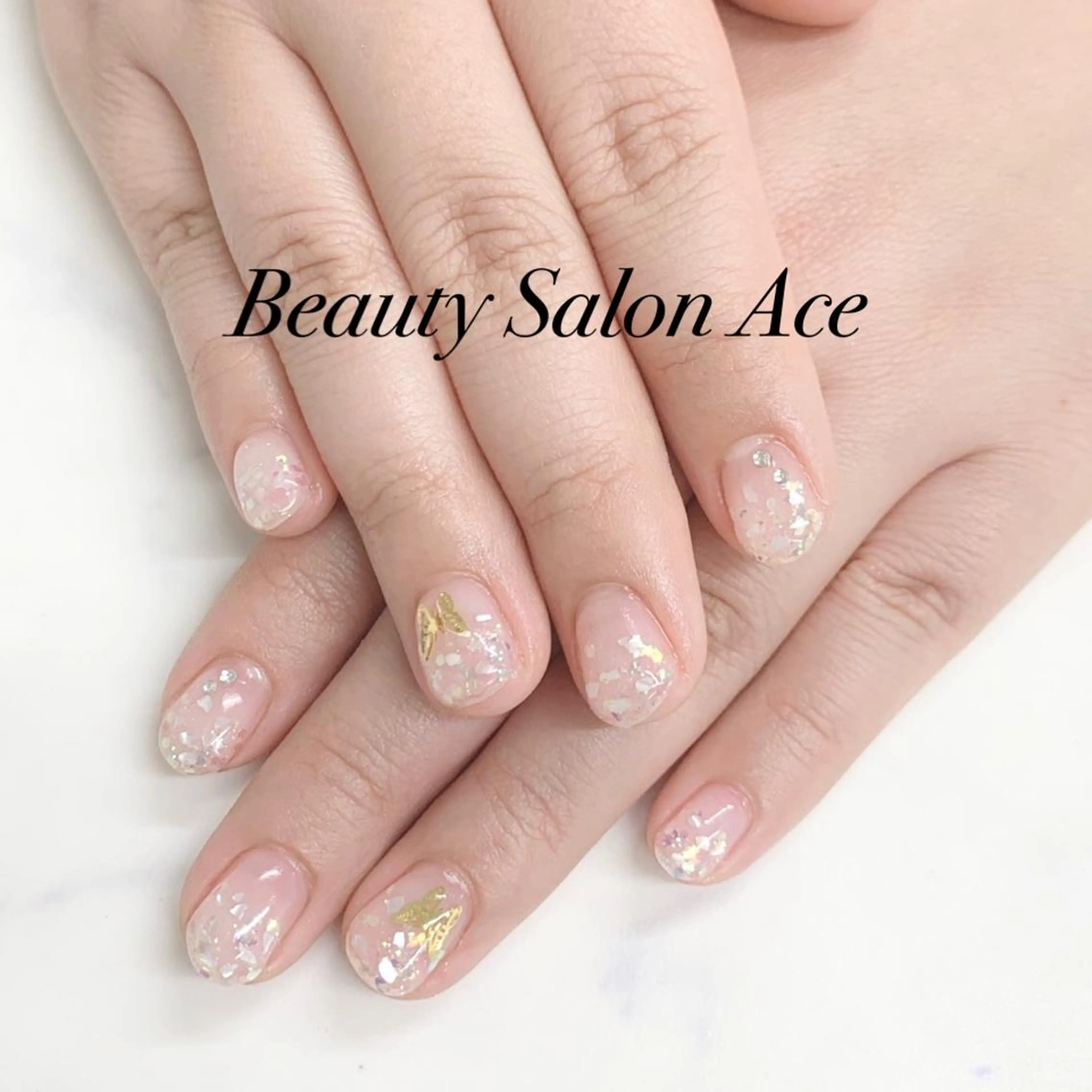ネイル ラメ(グリッター) メンズネイル ホワイト Beauty Salon Ace（ネイルサロン　エース）所属・池袋フィルイン Ace♡長さだしのネイルデザイン