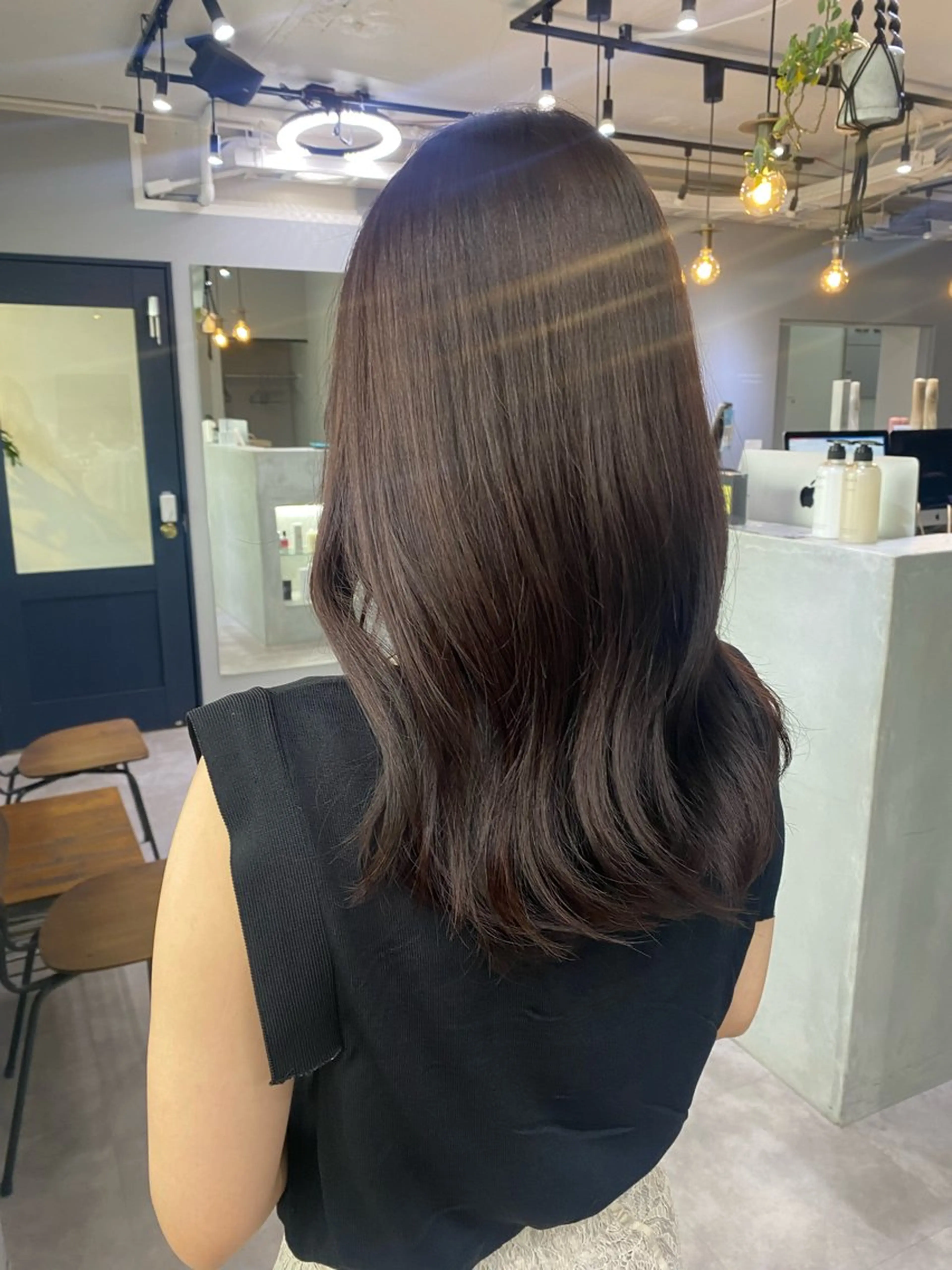 セミロング カラー ヘアカラー トリートメント きよはらちさき🍑 柔らかカラー🌱🫧のヘアスタイル