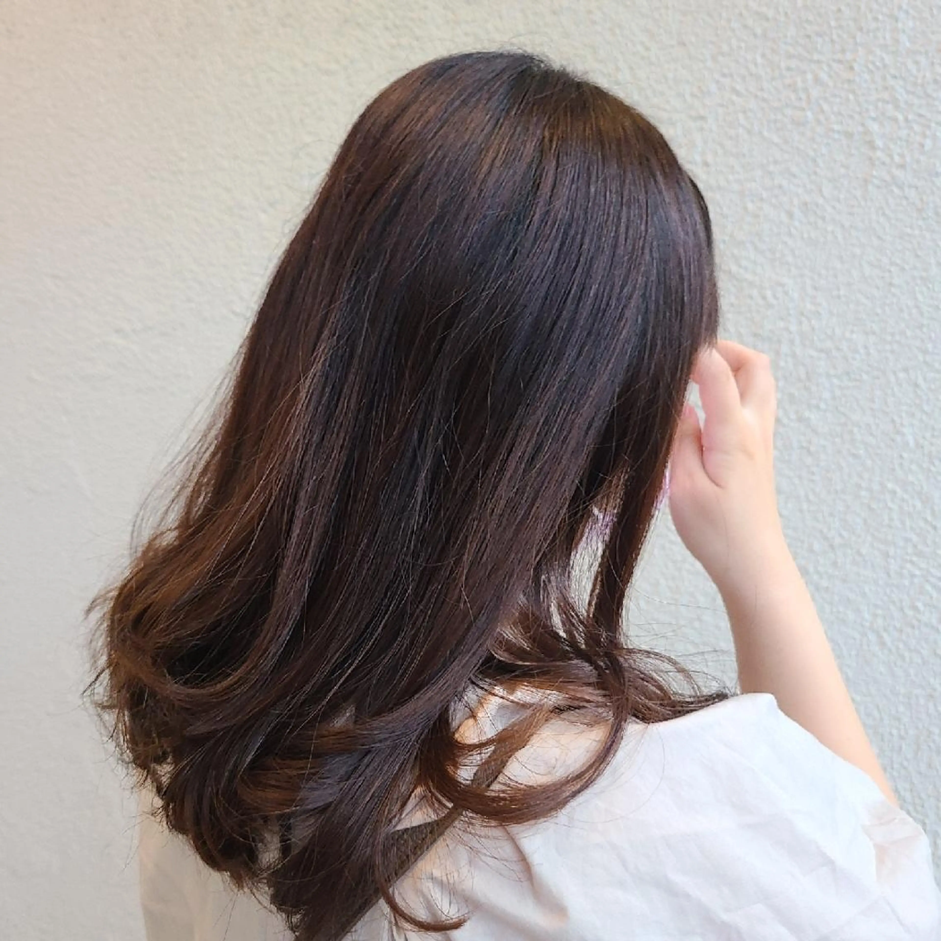 セミロング パーマ 縮毛矯正 Hazumi Ayanoのヘアスタイル