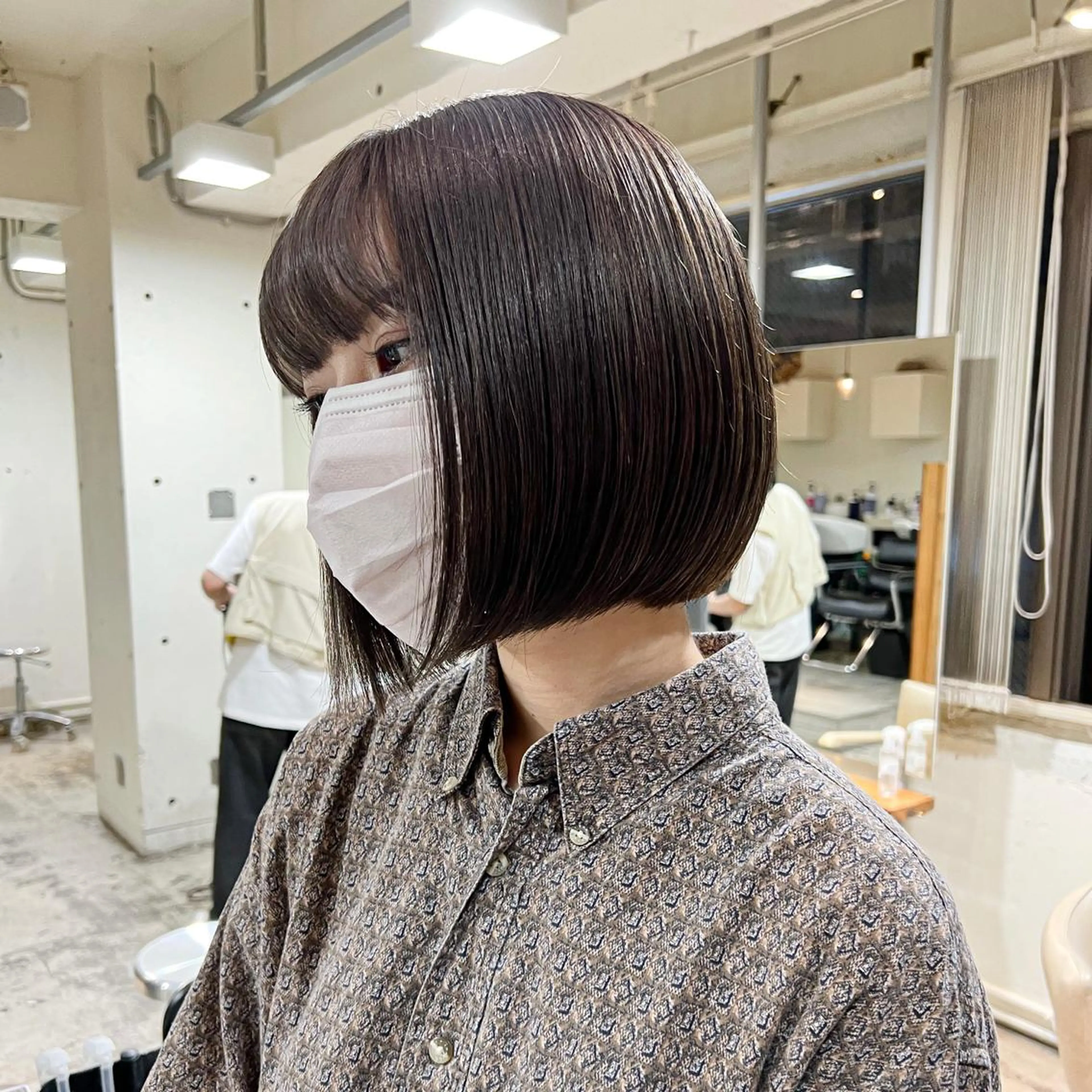ショート カラー パーマ ベージュカラー 透明感カラー オリーブベージュ ボブ カット トリートメント スパイキーショート/ メンズヘア/hugeのヘアスタイル