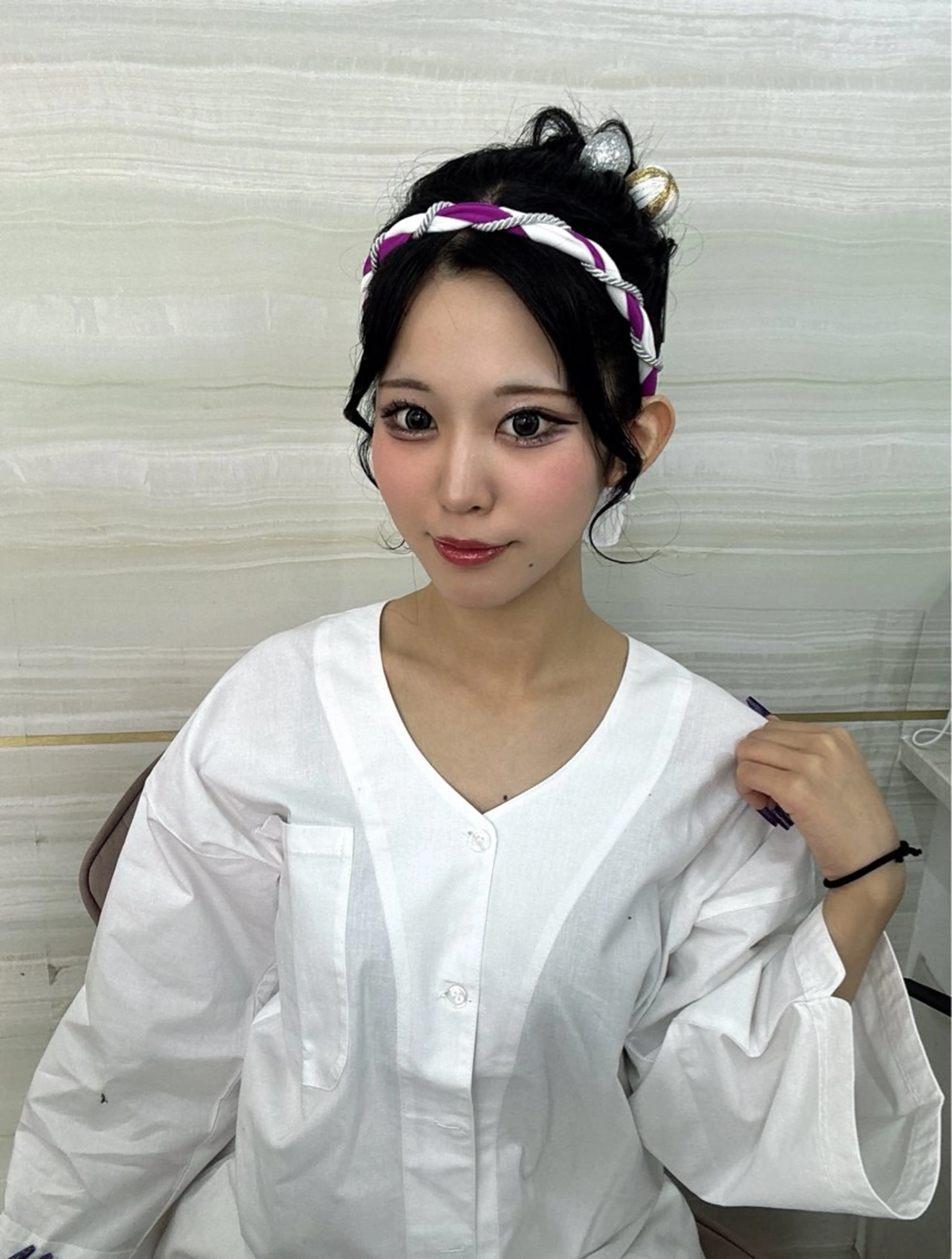 ミディアム ヘアセット 島崎 穂乃香のヘアスタイル