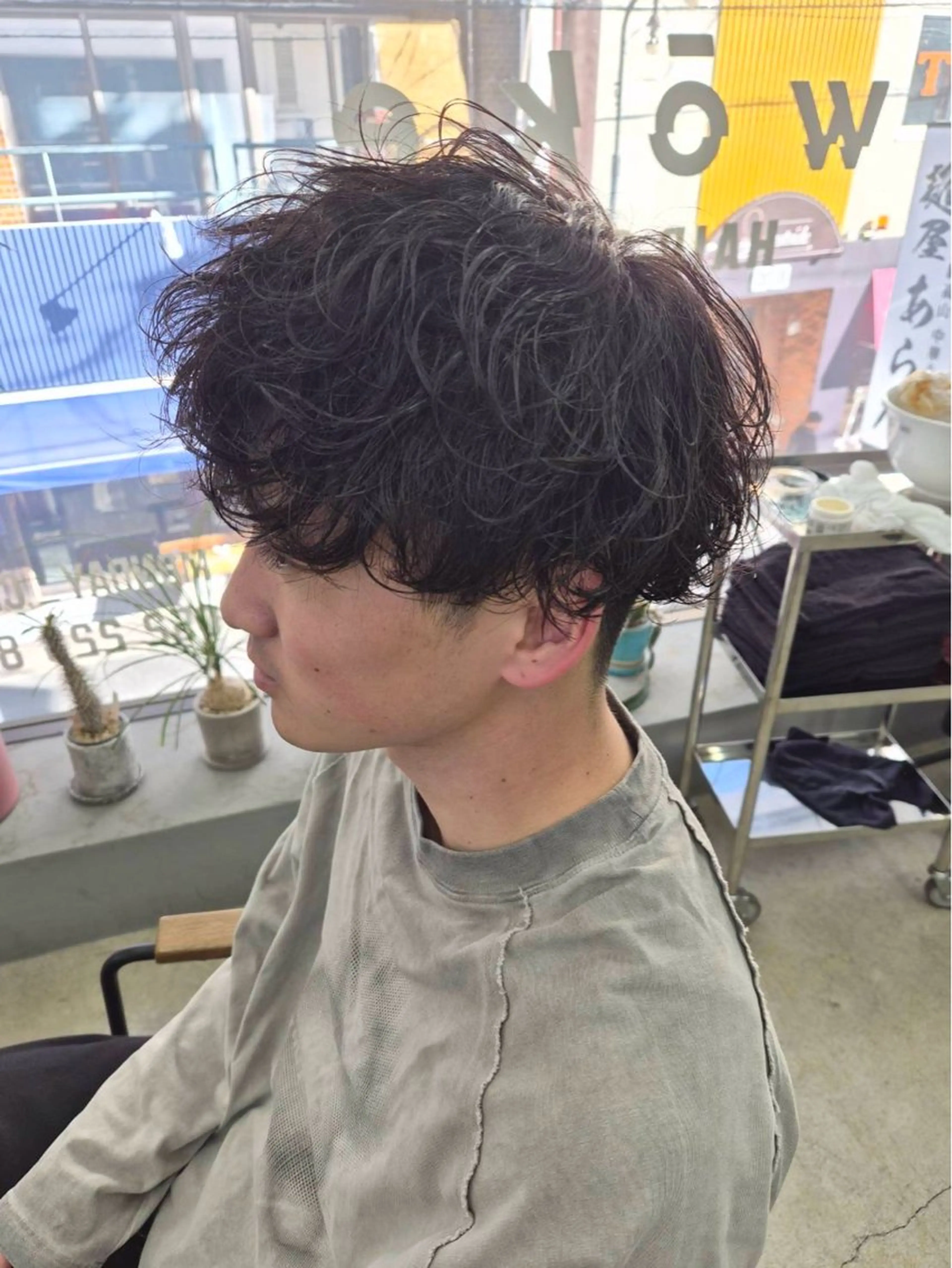 ショート パーマ メンズ カット パーマ メンズ専門サロン wokeのヘアスタイル