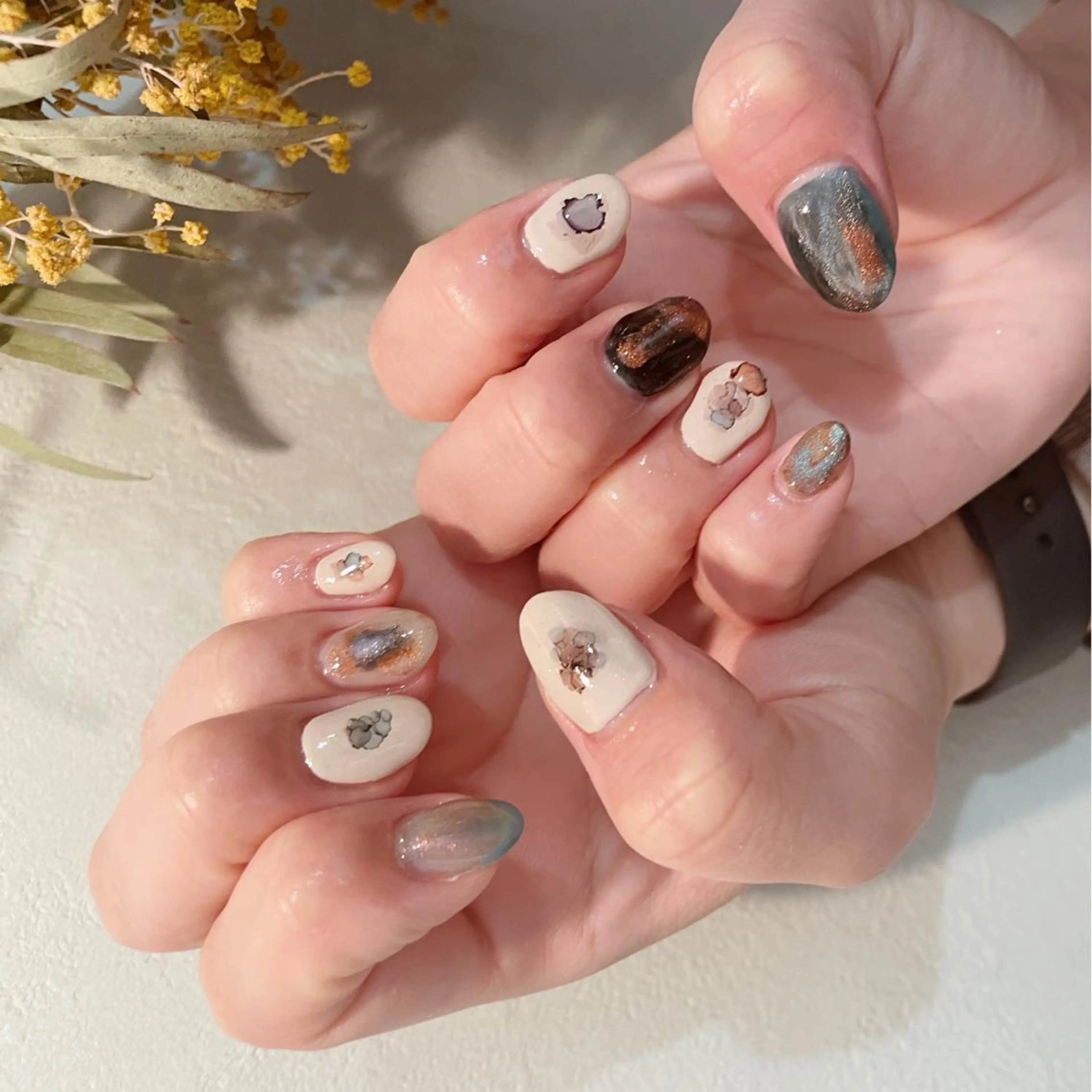 ネイル ニュアンスネイル ハンドネイル フットネイル rebon＊ natsukiのネイルデザイン