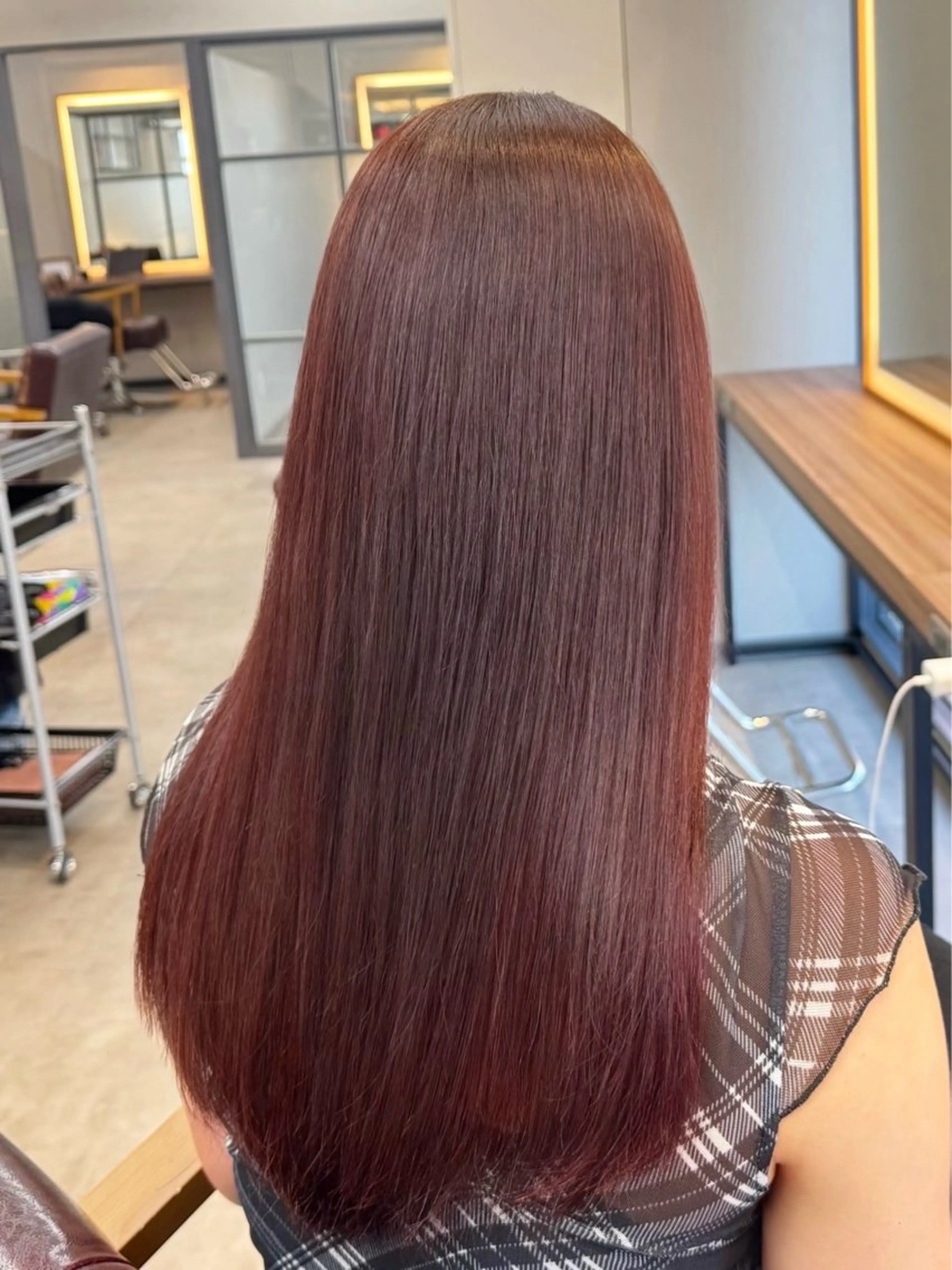 【🍓色持ち◎】暖色系カラー✩‎꙳ワンカラー➕Aujua2stepトリートメントの写真