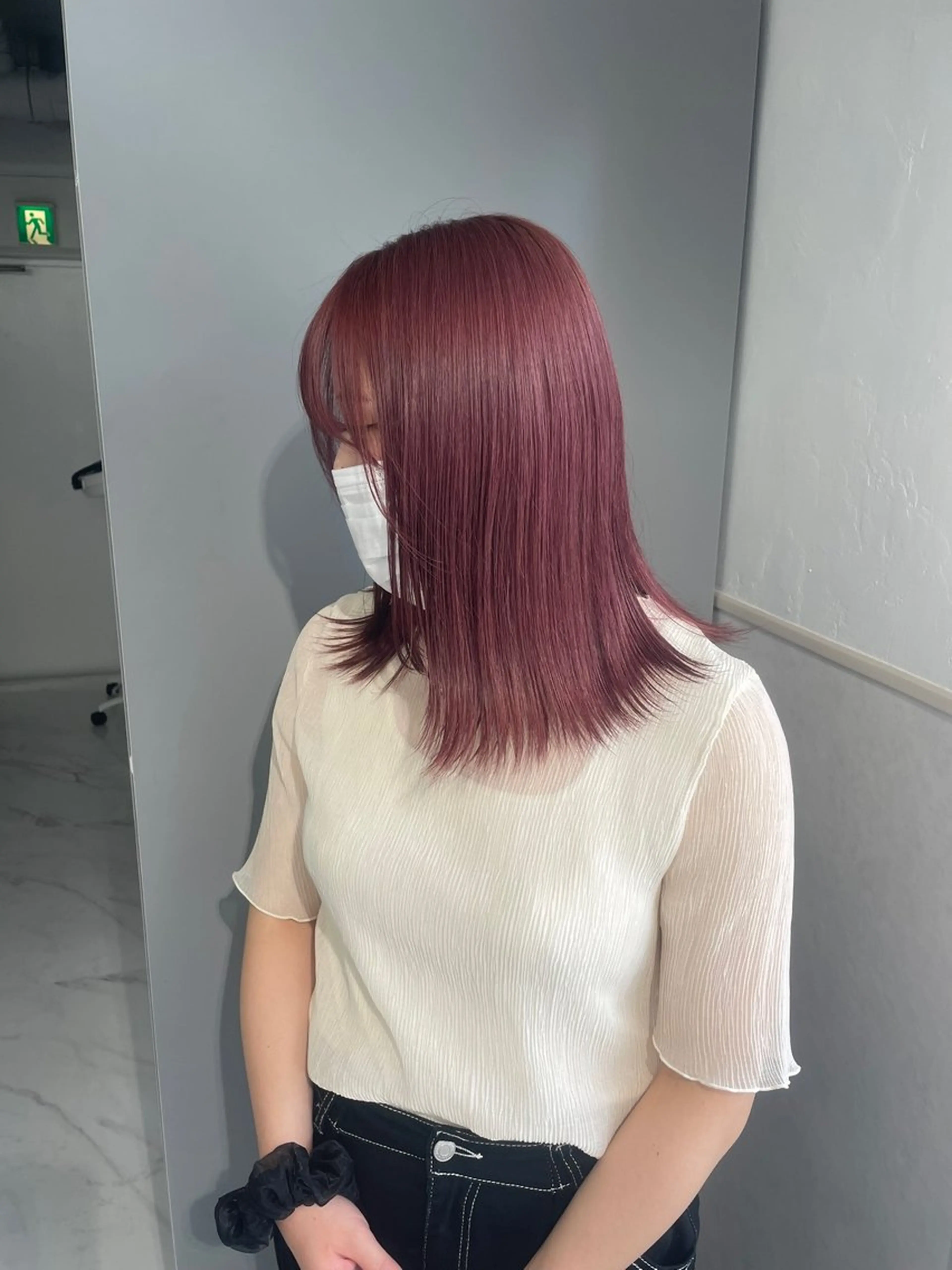 ミディアム カラー ヘアカラー ハイトーン/ボブ /HBL/AYUNAのヘアスタイル