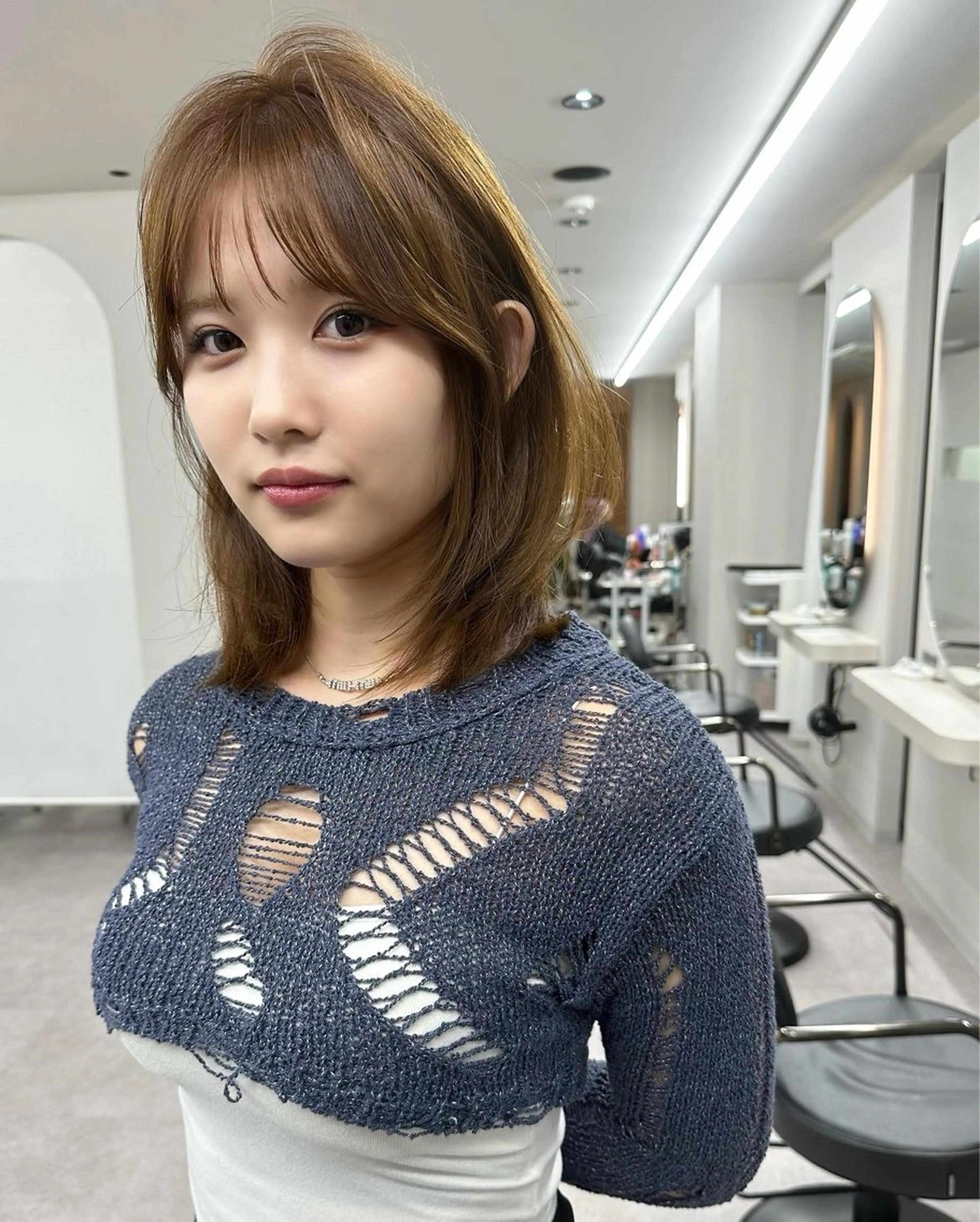 ミディアム カラー 前田 竜一のヘアスタイル