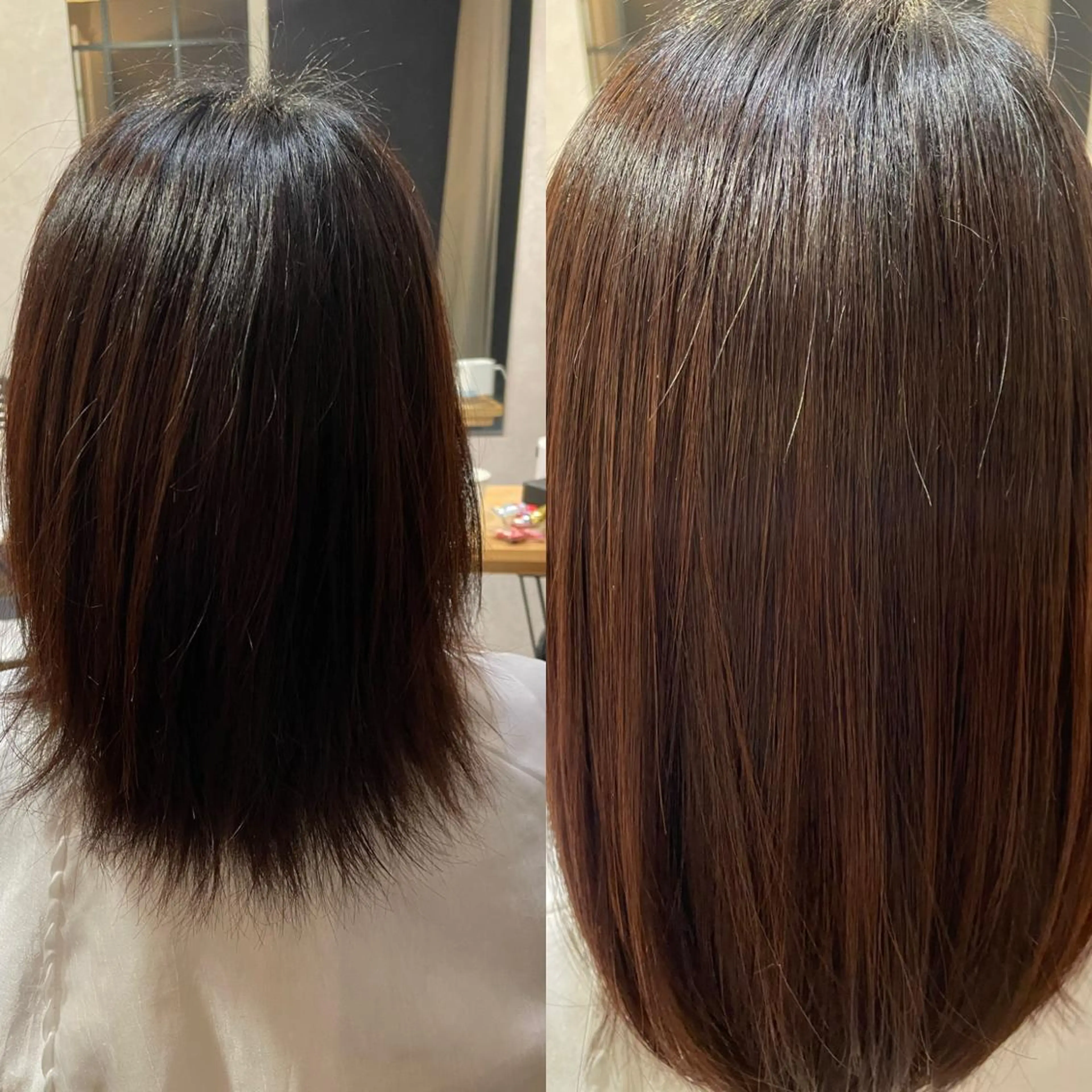 セミロング トリートメント 酸熱トリートメント オオニシ アキラのヘアスタイル