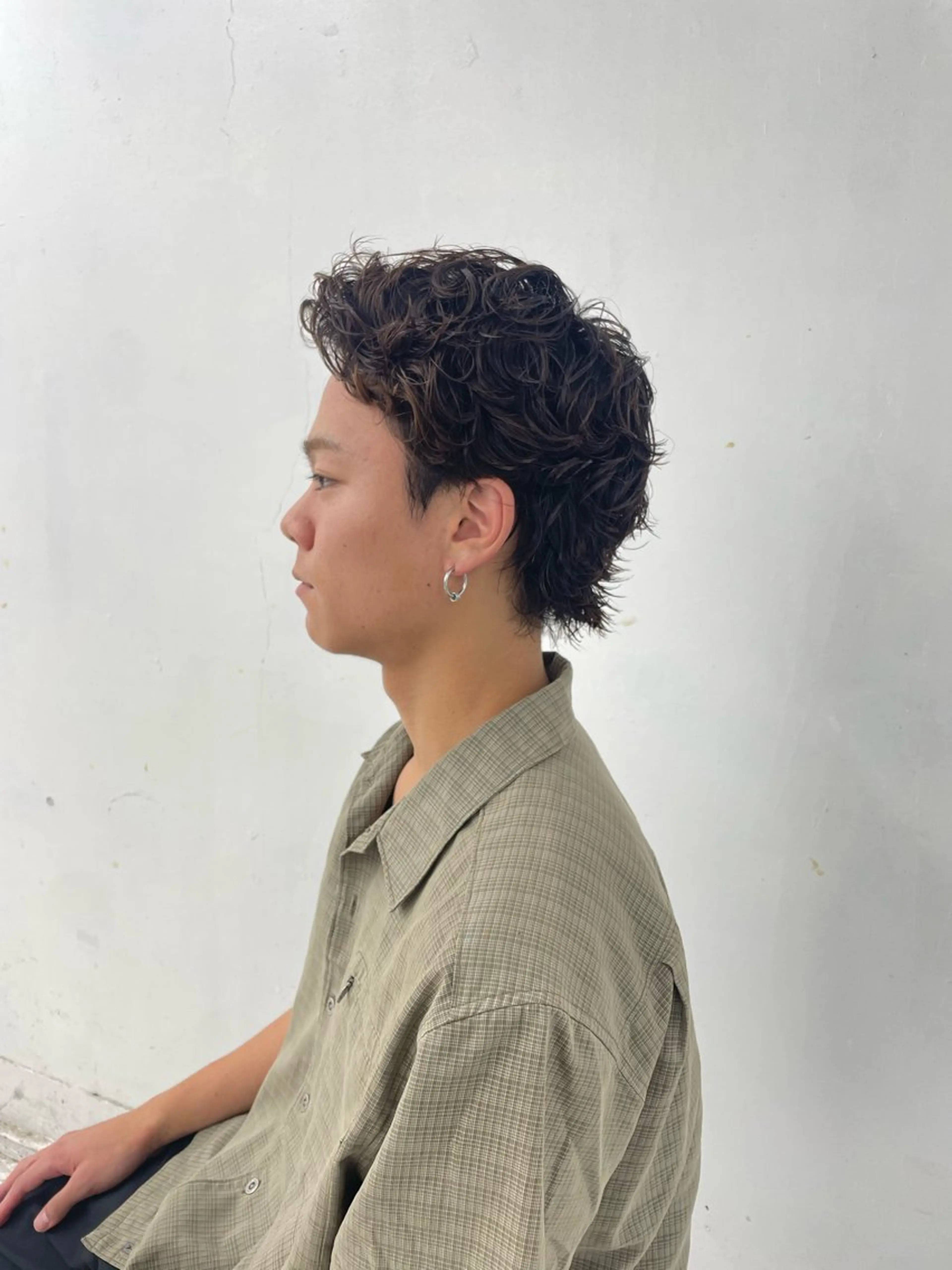 ショート パーマ メンズ メンズパーマ メンズショート ショートヘア 【柏メンズパーマ職人 】店長　KAZUMAのヘアスタイル