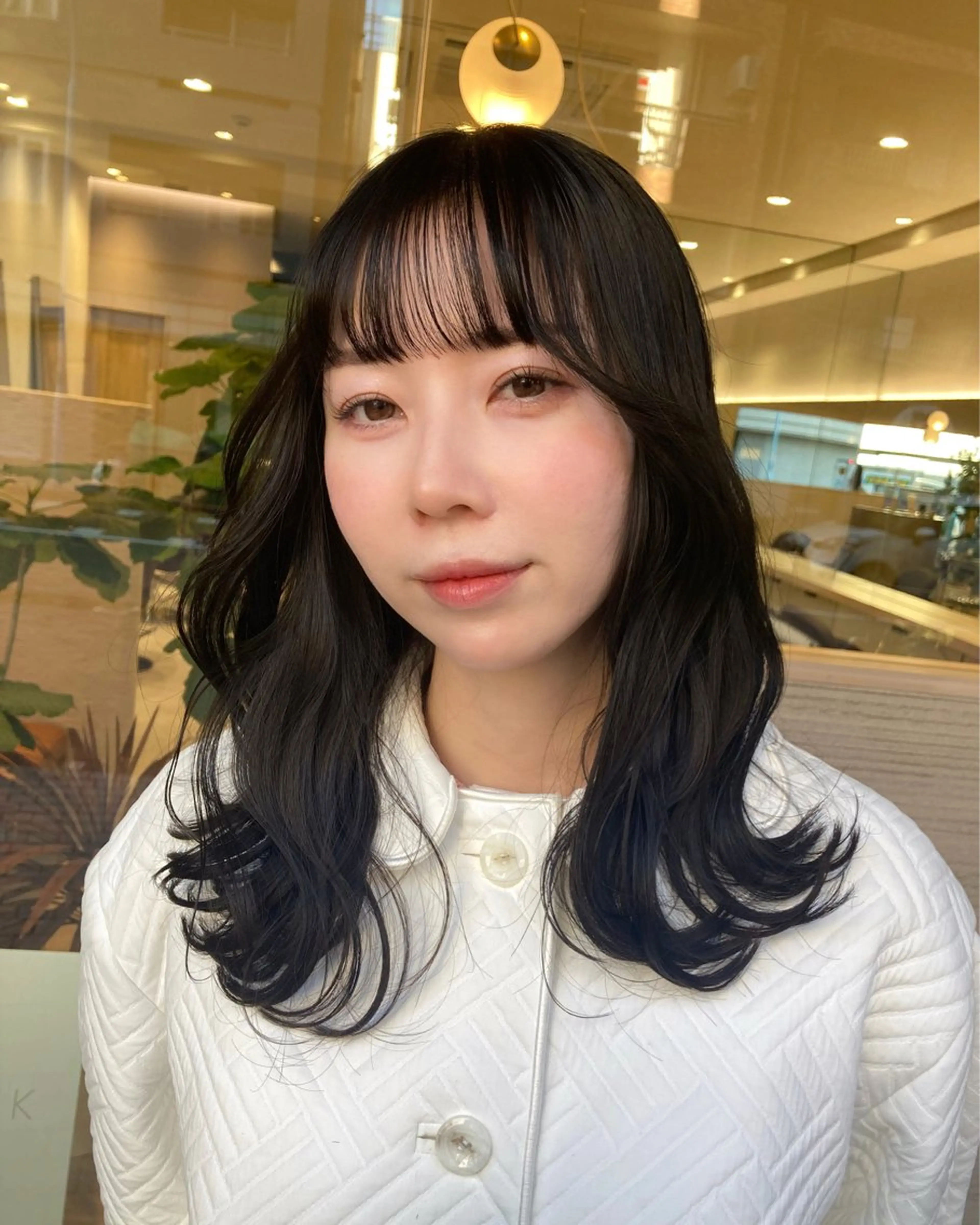 ミディアム カラー グレージュ カット ヘアカラー wawa miu🌷のヘアスタイル