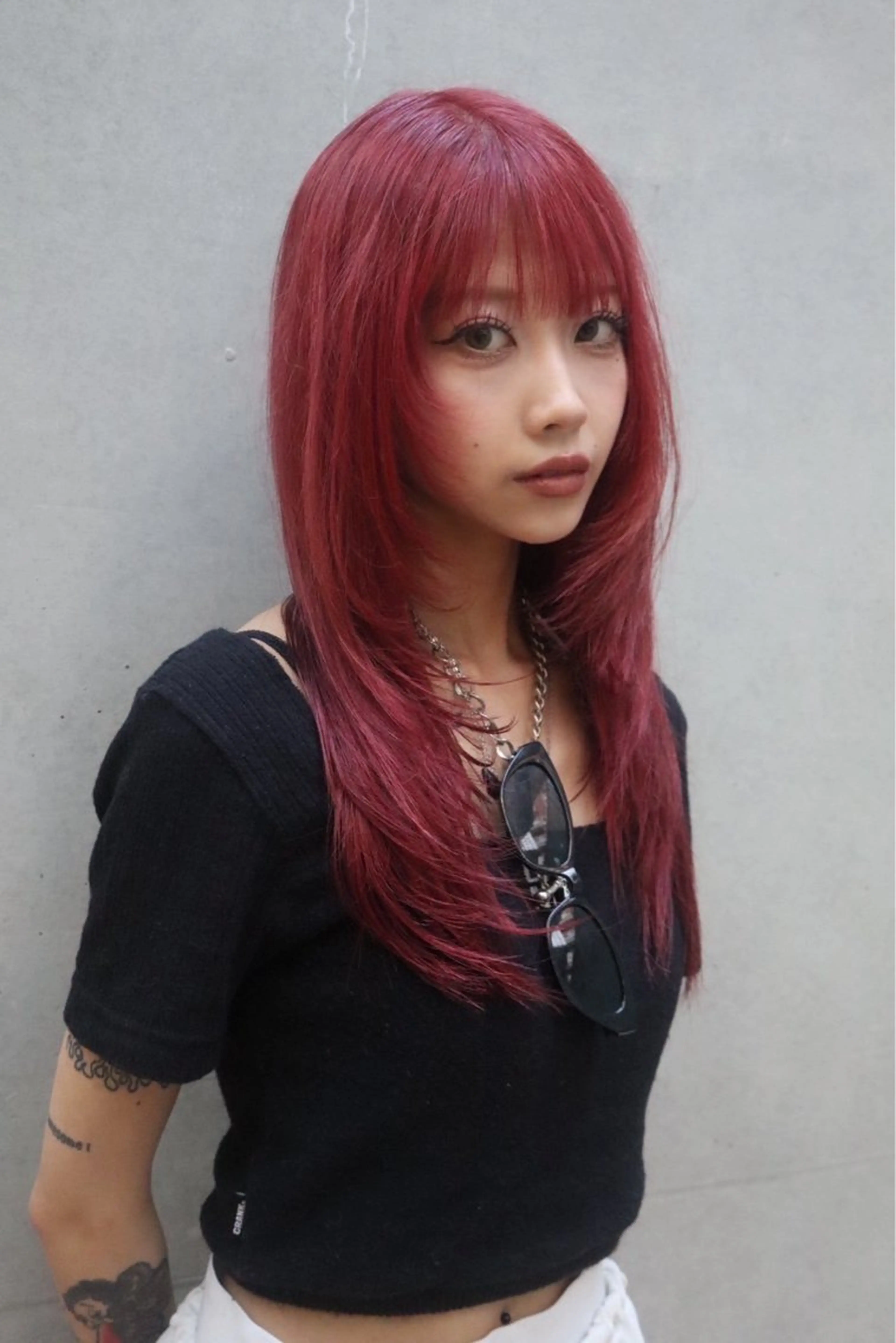 セミロング カラー レイヤーカット /ハイトーンchaoのヘアスタイル