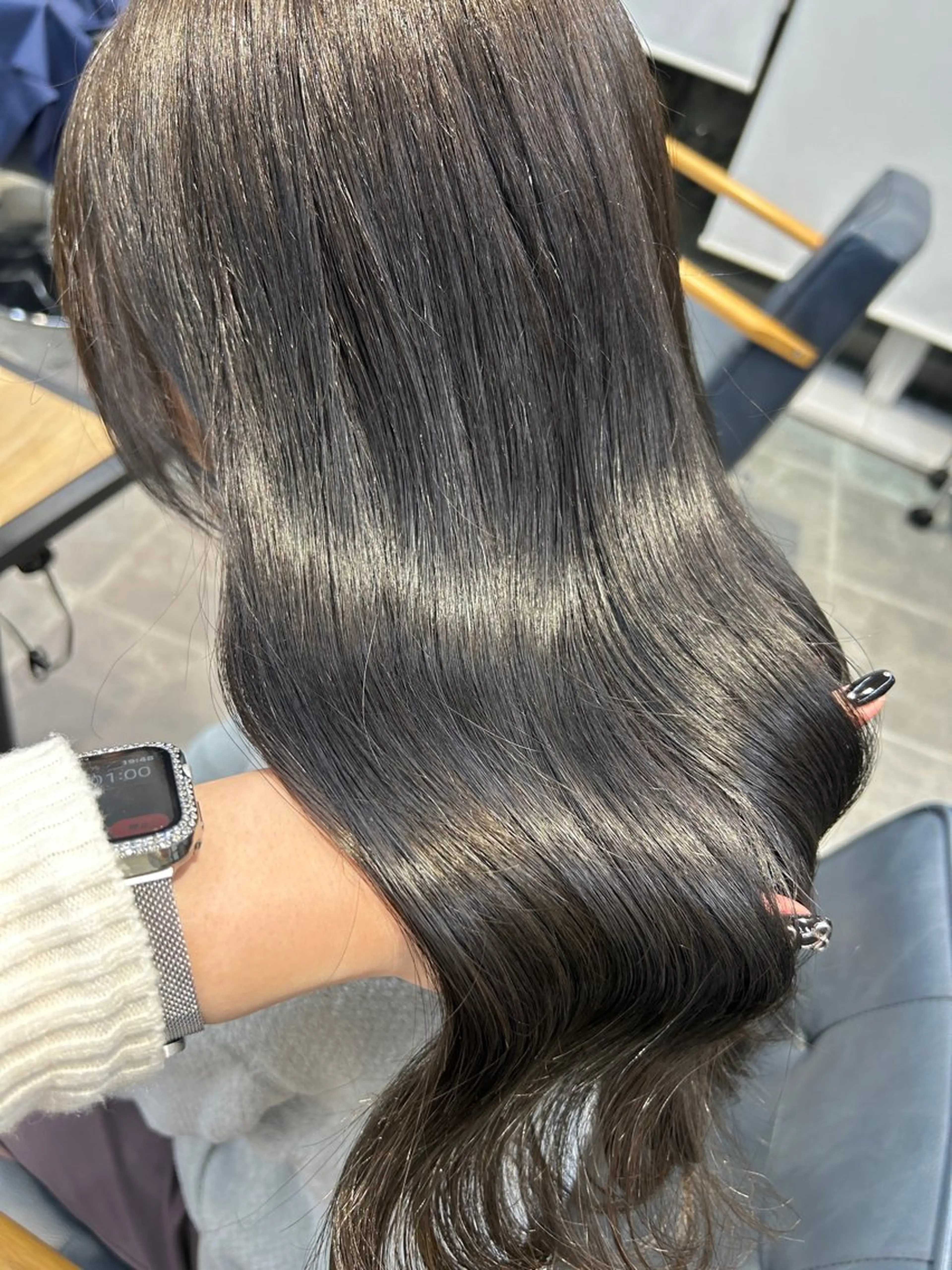 ロング カラー カット ヘアカラー トリートメント newi梅田🫧韓国 ヘア🫧sakiのヘアスタイル