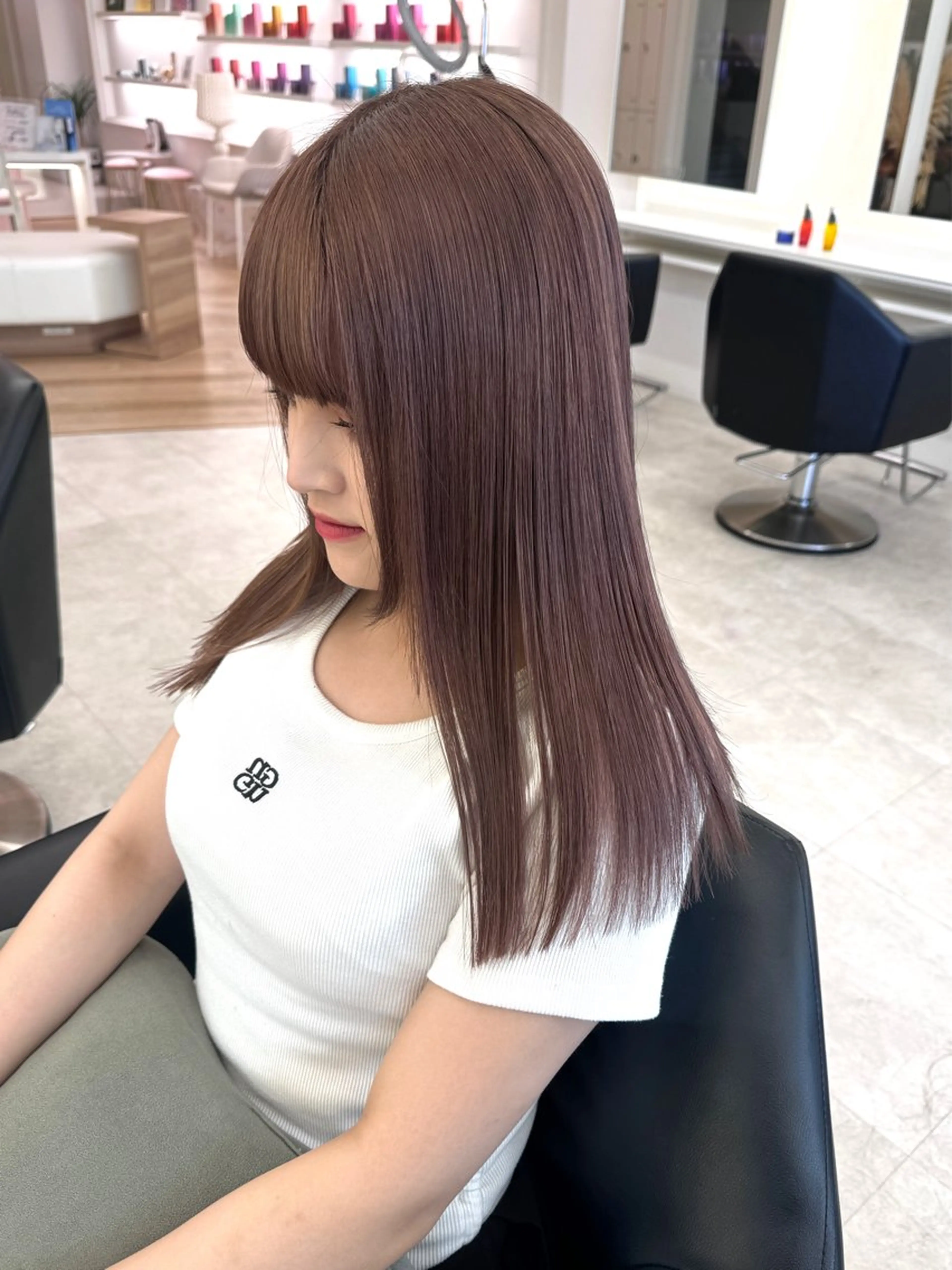 ロング カラー ヘアカラー ParveMix NANOのヘアスタイル