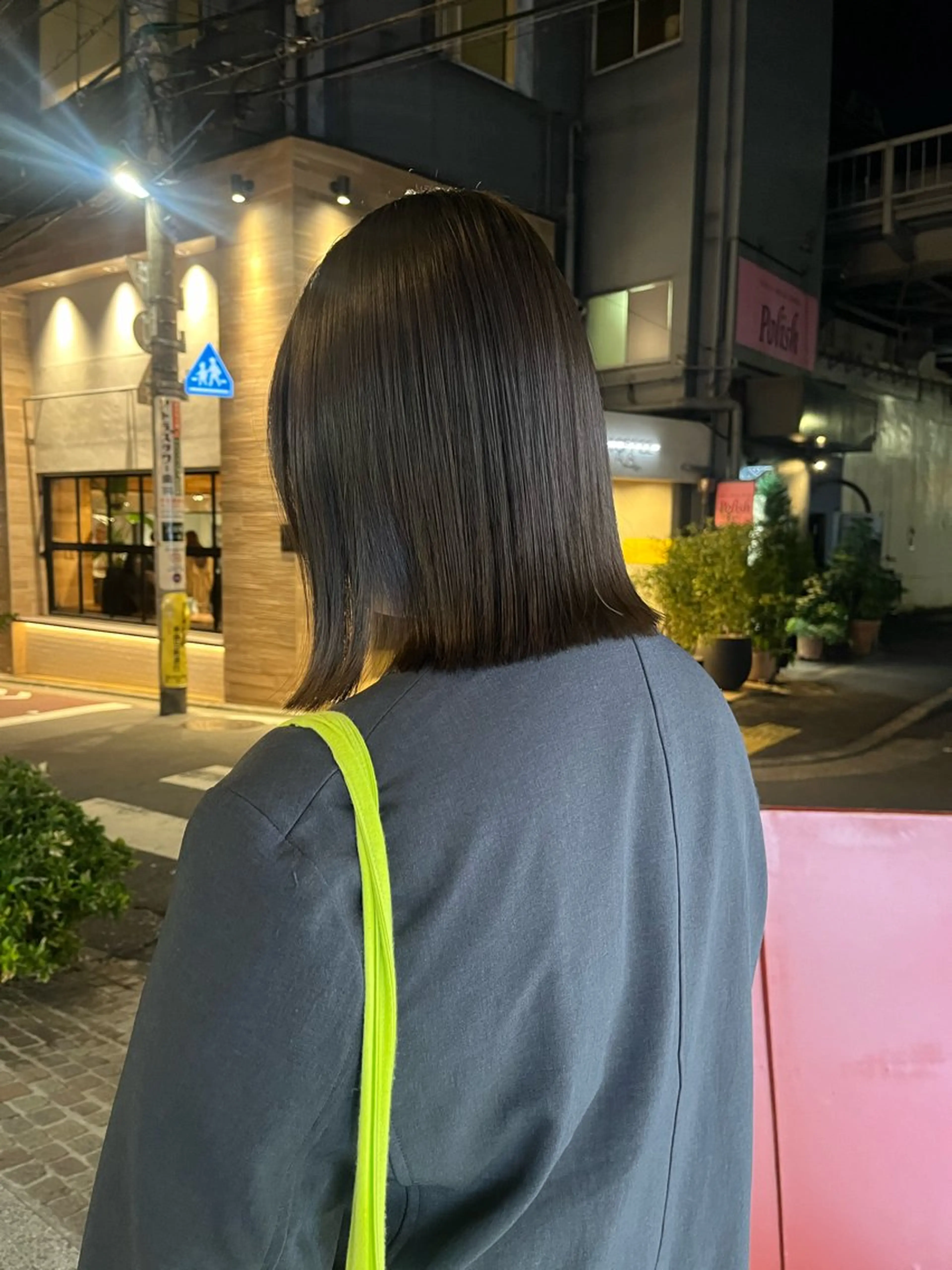 ミディアム カラー 竹内 菜々子のヘアスタイル