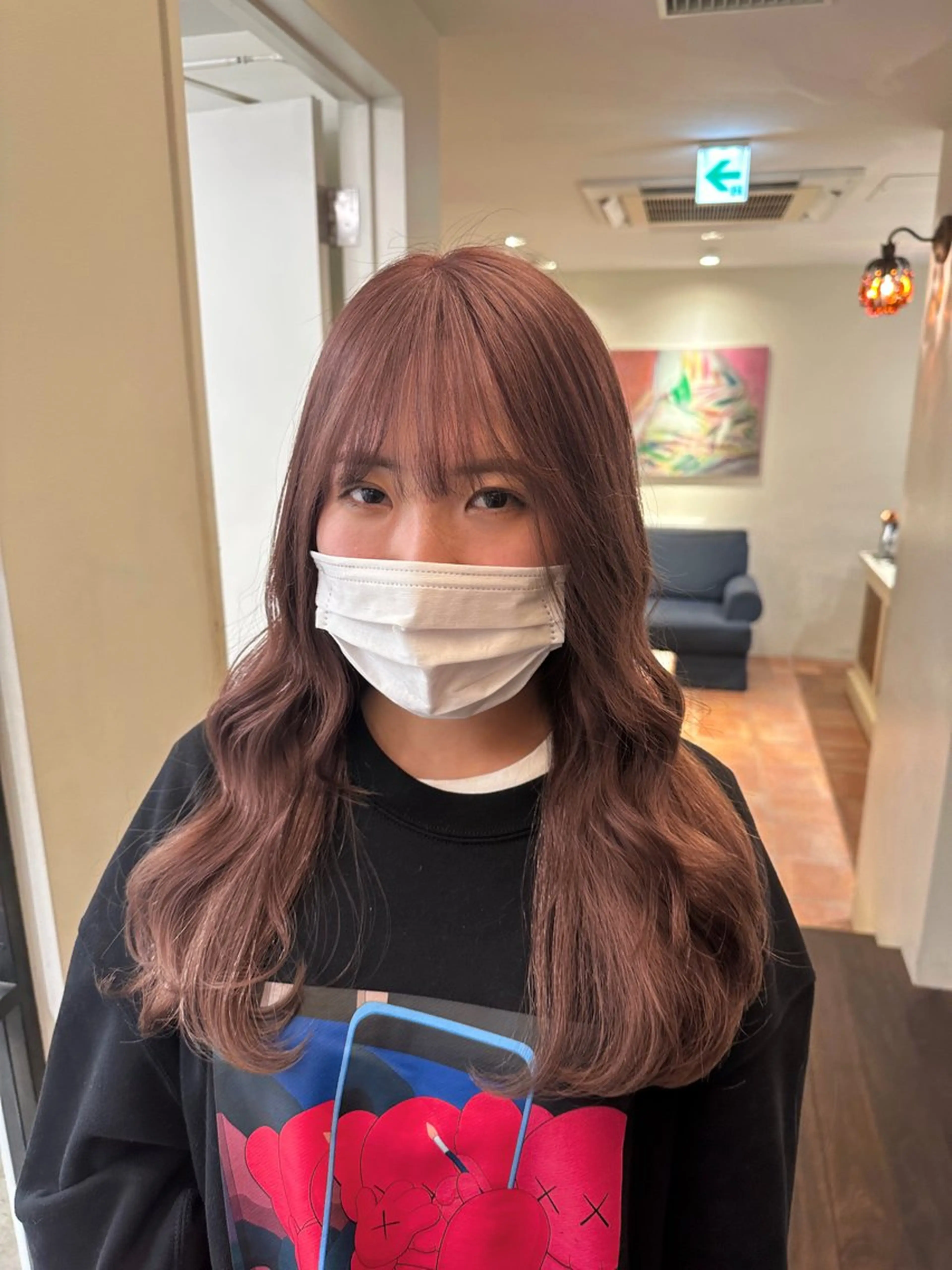 ロング カラー ブリーチ ブラウンカラー ヘアカラー トリートメント ヘッドスパ 安丸 結夏のヘアスタイル