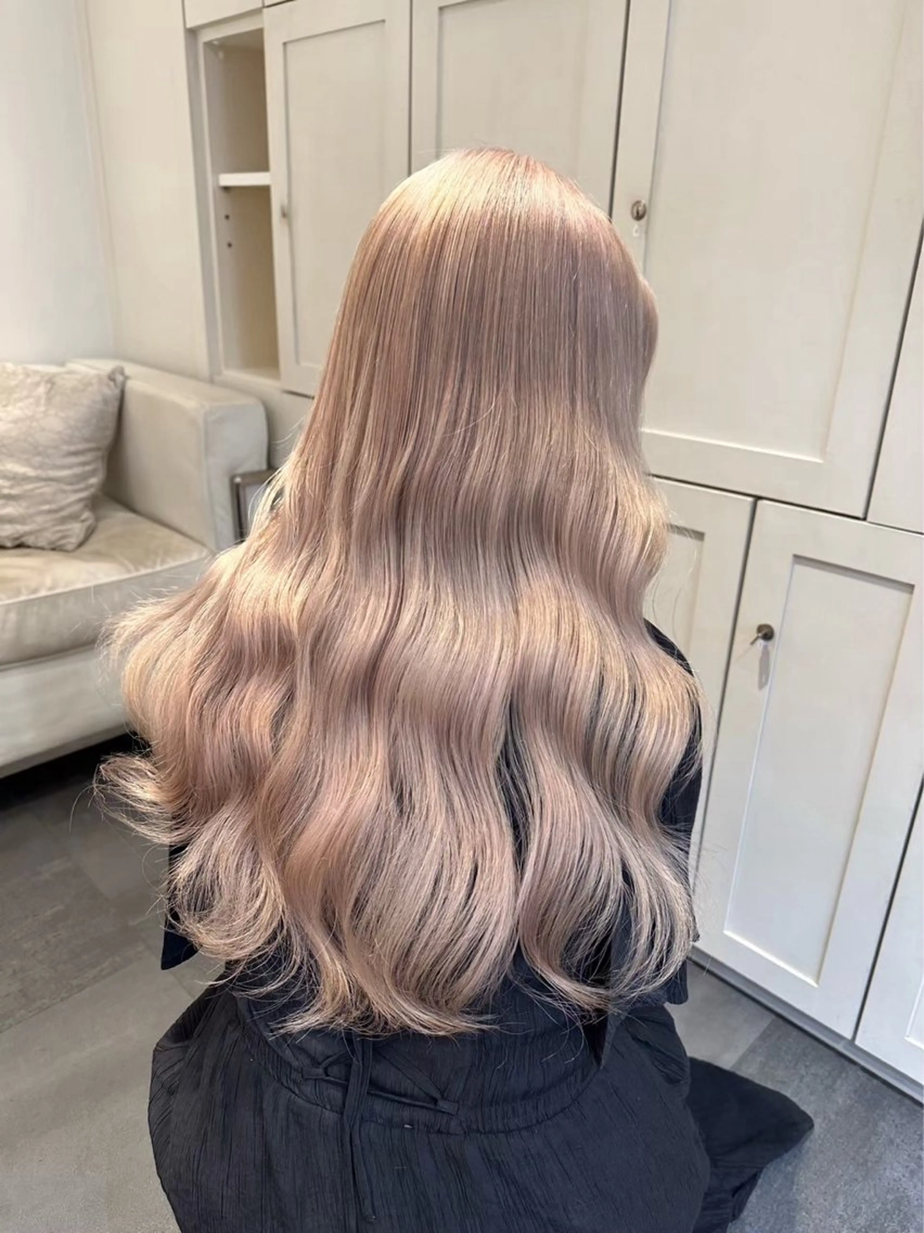 ロング ハイトーン/ケア ブリーチ/sEnAのヘアスタイル