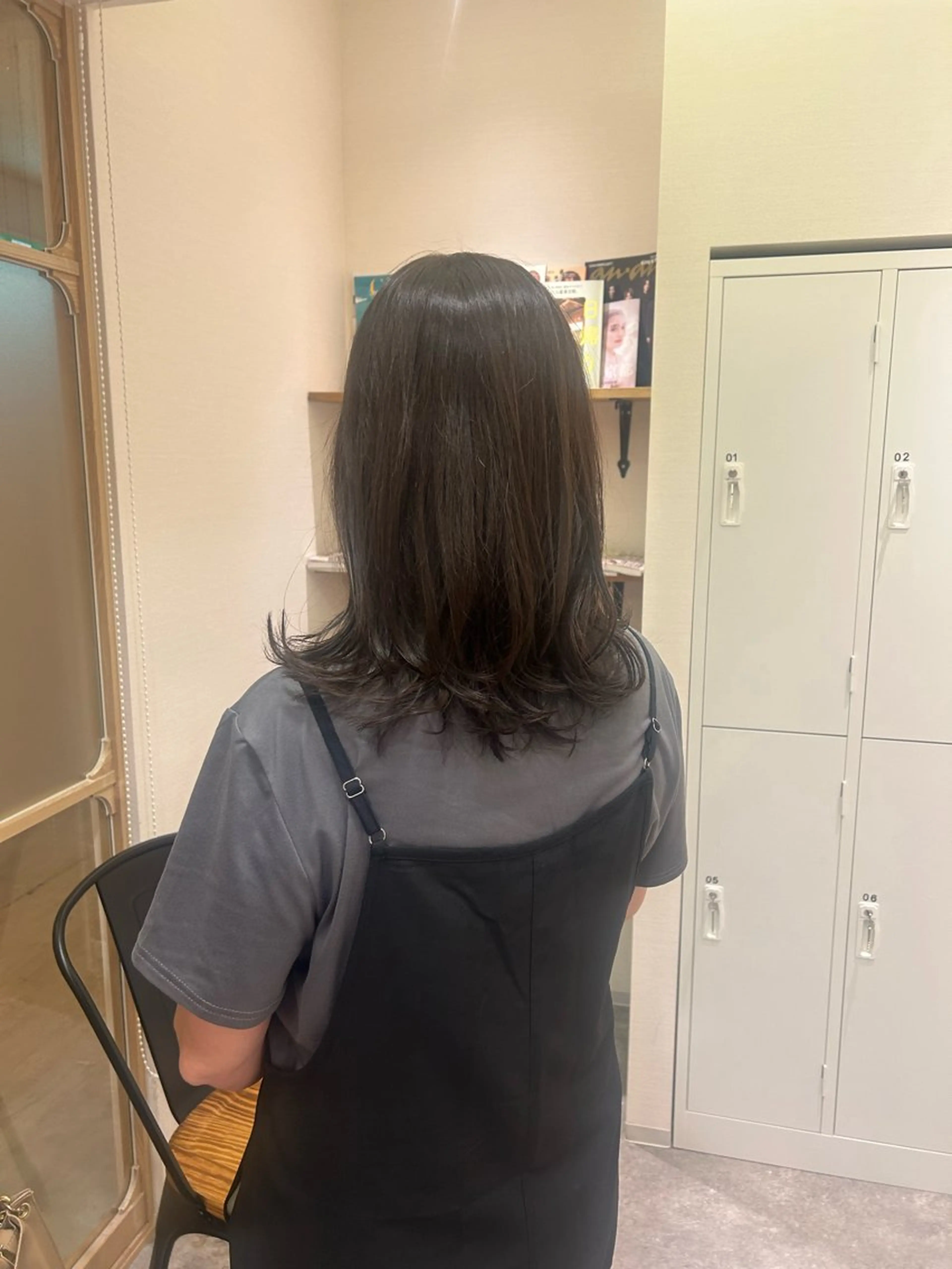 ミディアム カラー Rosierbleu 大工のヘアスタイル