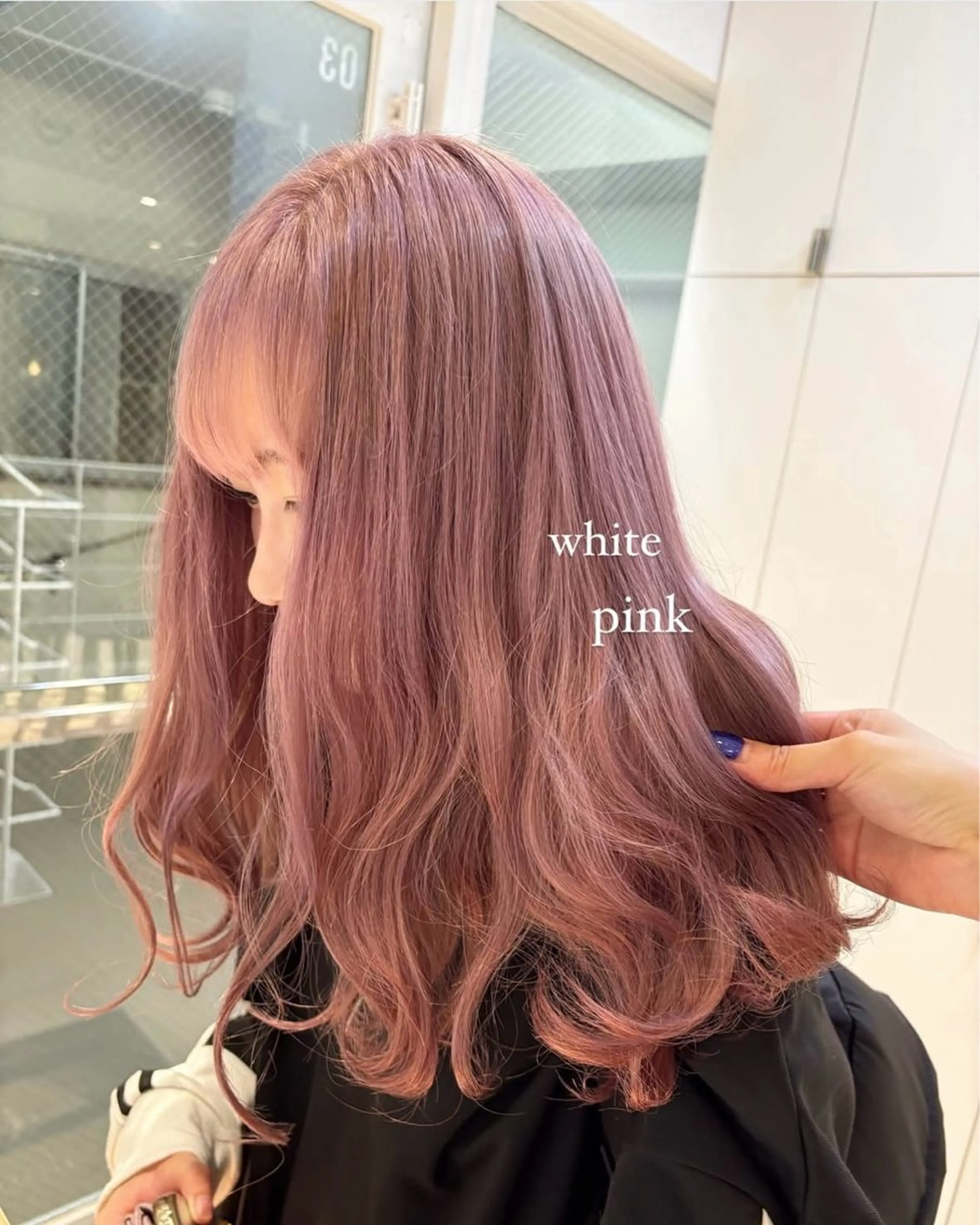 ロング カラー ピンクカラー ホワイトピンク 《暖色/韓国hair 》🇰🇷桑原ユキネのヘアスタイル