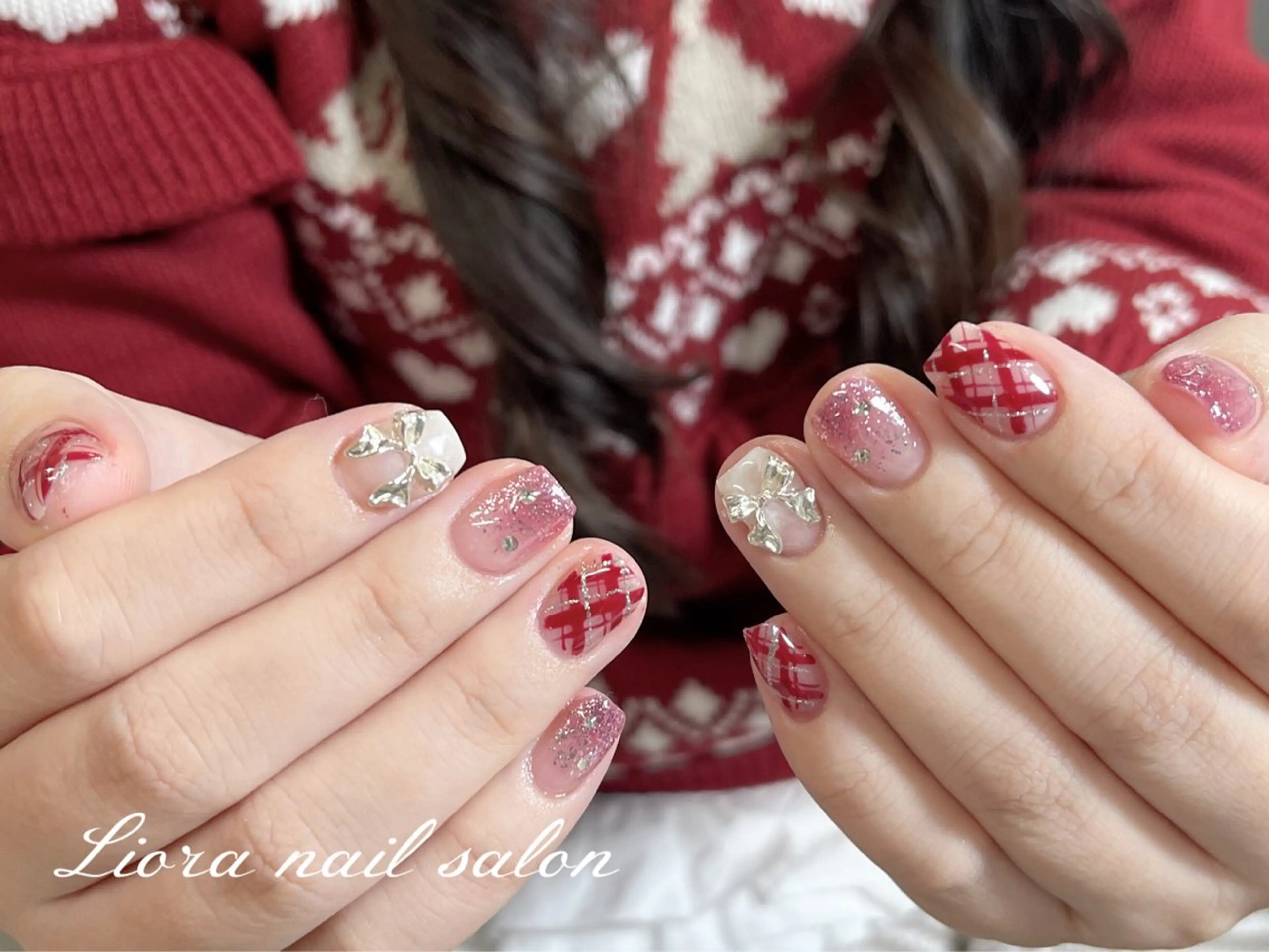 ネイル チークネイル フットネイル フレンチネイル ジェルネイル ガーリー ハンドネイル Liora nail salonのネイルデザイン