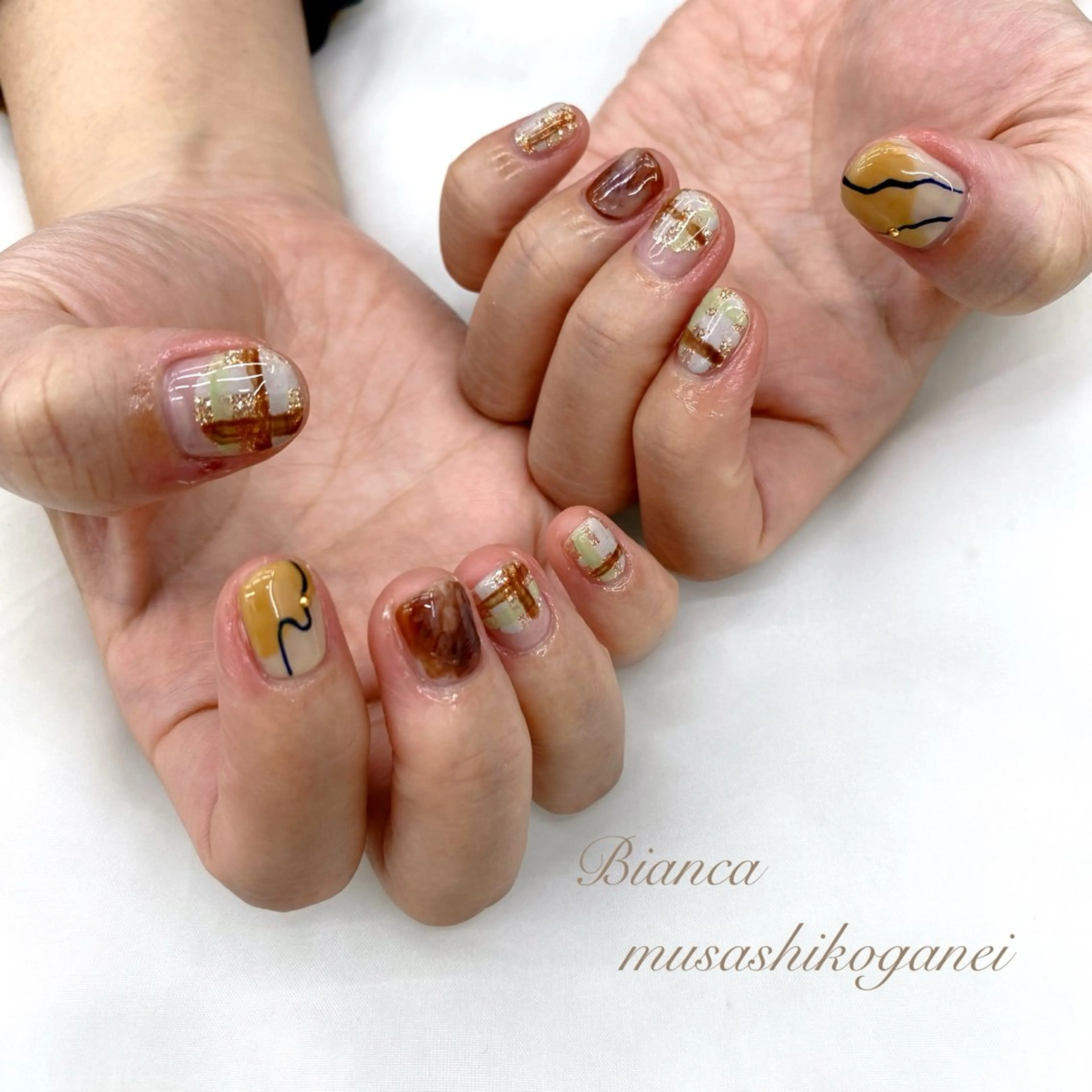 ネイル ハンドネイル Bianca 武蔵小金井　しぎはらのネイルデザイン