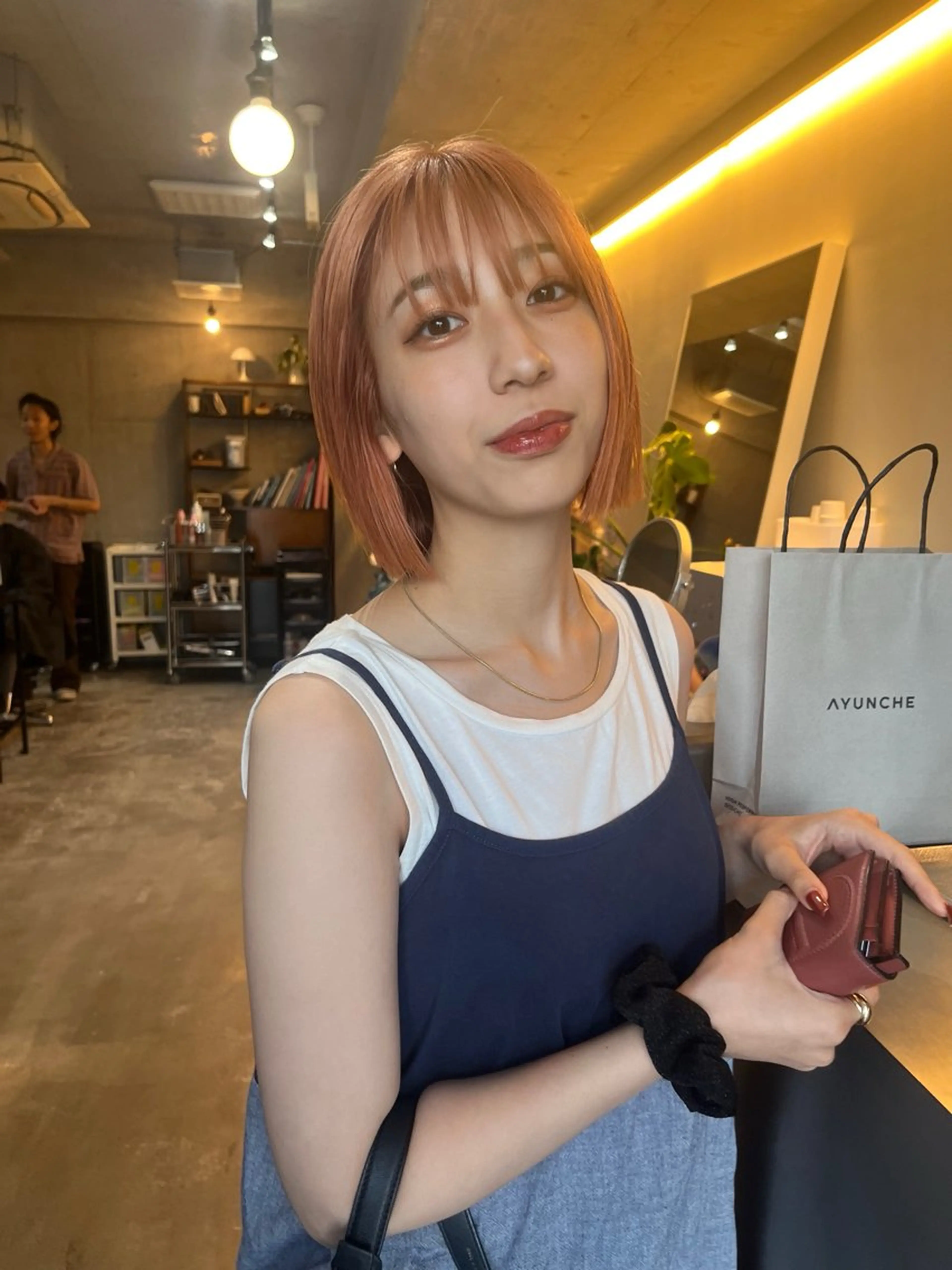 ショート ボブ ハッシュカット 韓国風ヘア レイヤーカット タッセルカット カット ヘアカラー レイヤーカット/ウル フ　chinatsuのヘアスタイル