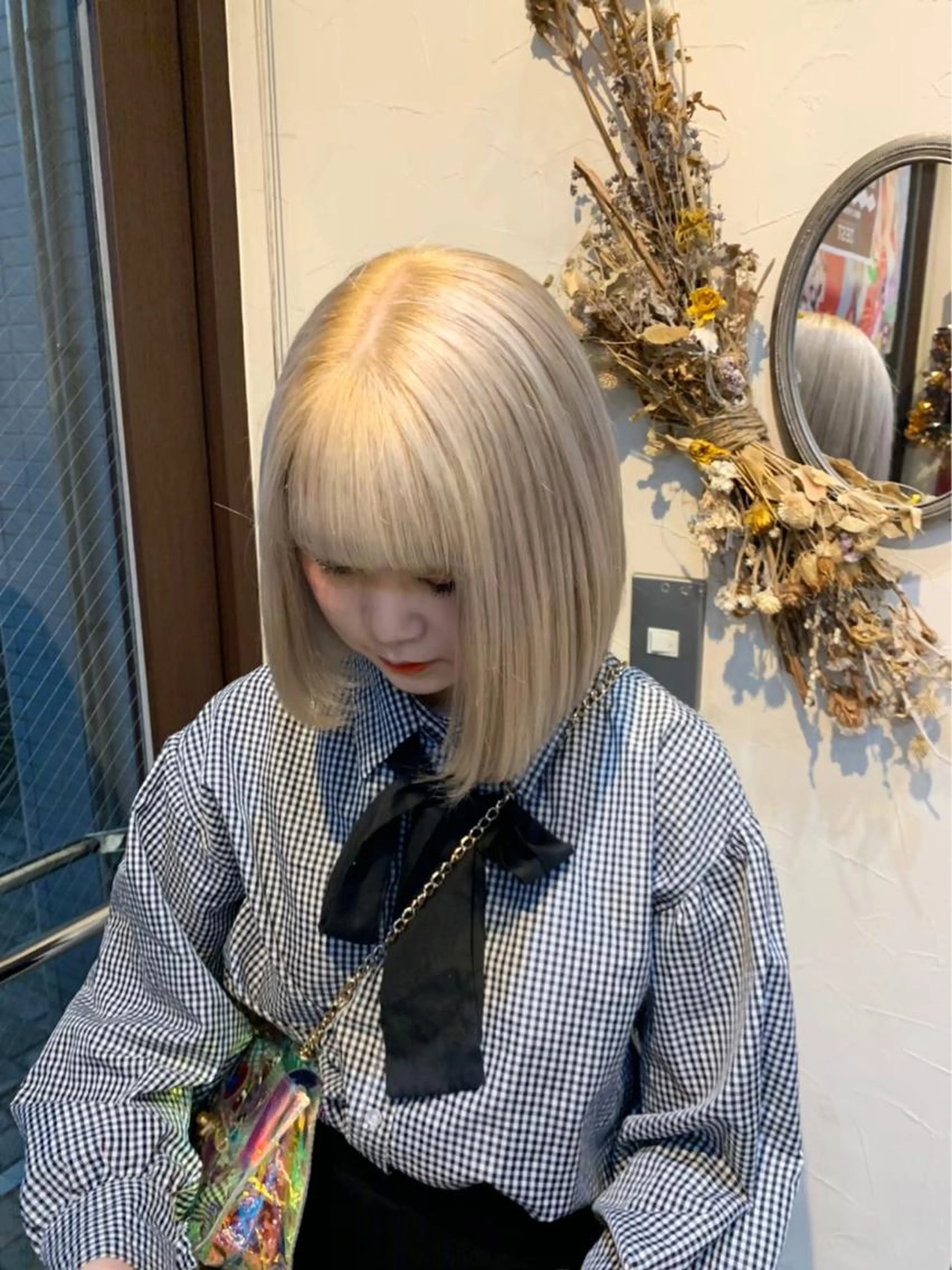【ダブルカラー🧞‍♀️】ケアブリーチ＋ダブルカラー/髪に優しい成分でできているブリーチ剤使用‼️🖤の写真