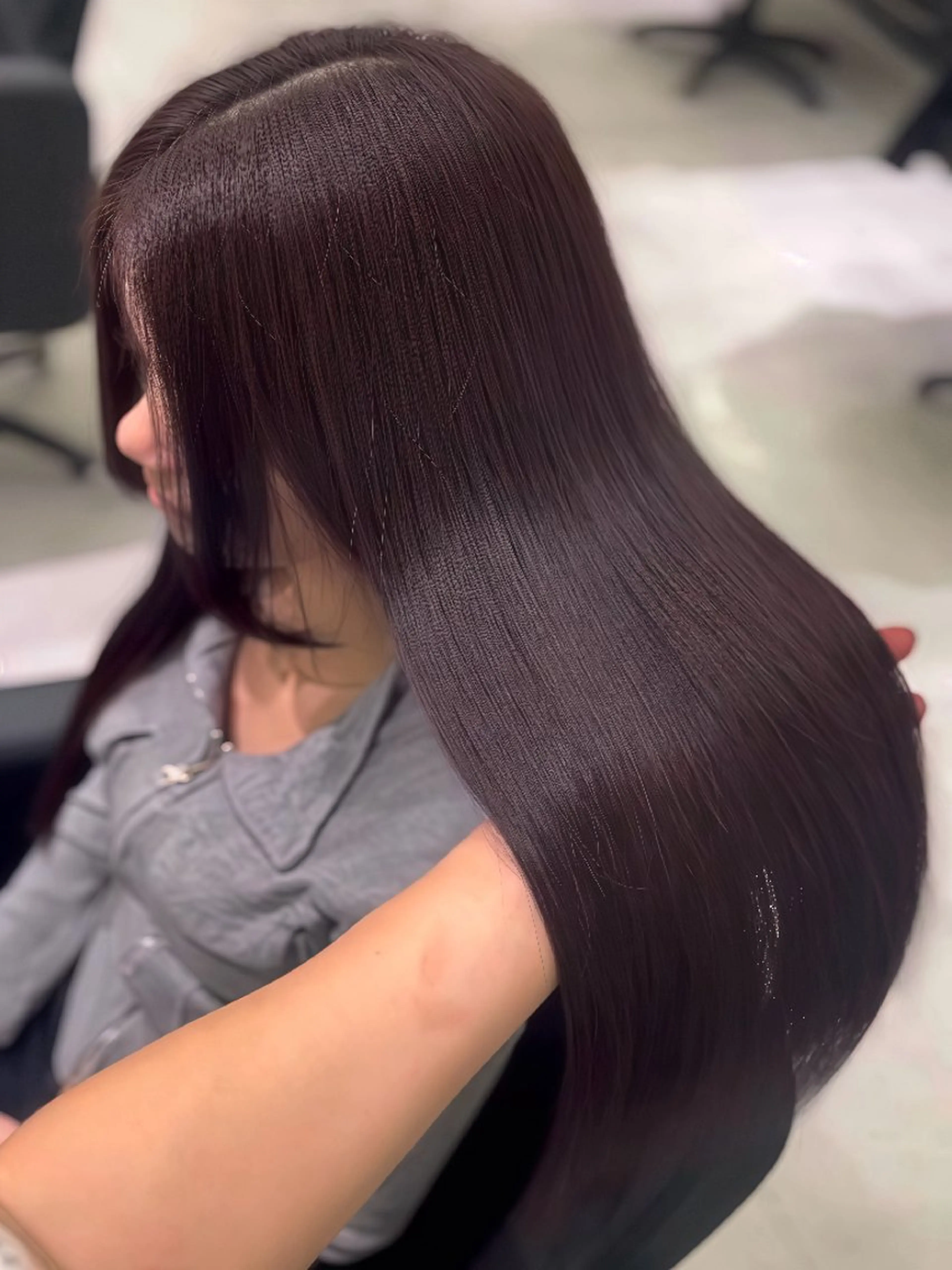 カラー ロング カット ヘアカラー トリートメント ATEbyluis 喜連瓜破/平野のヘアスタイル