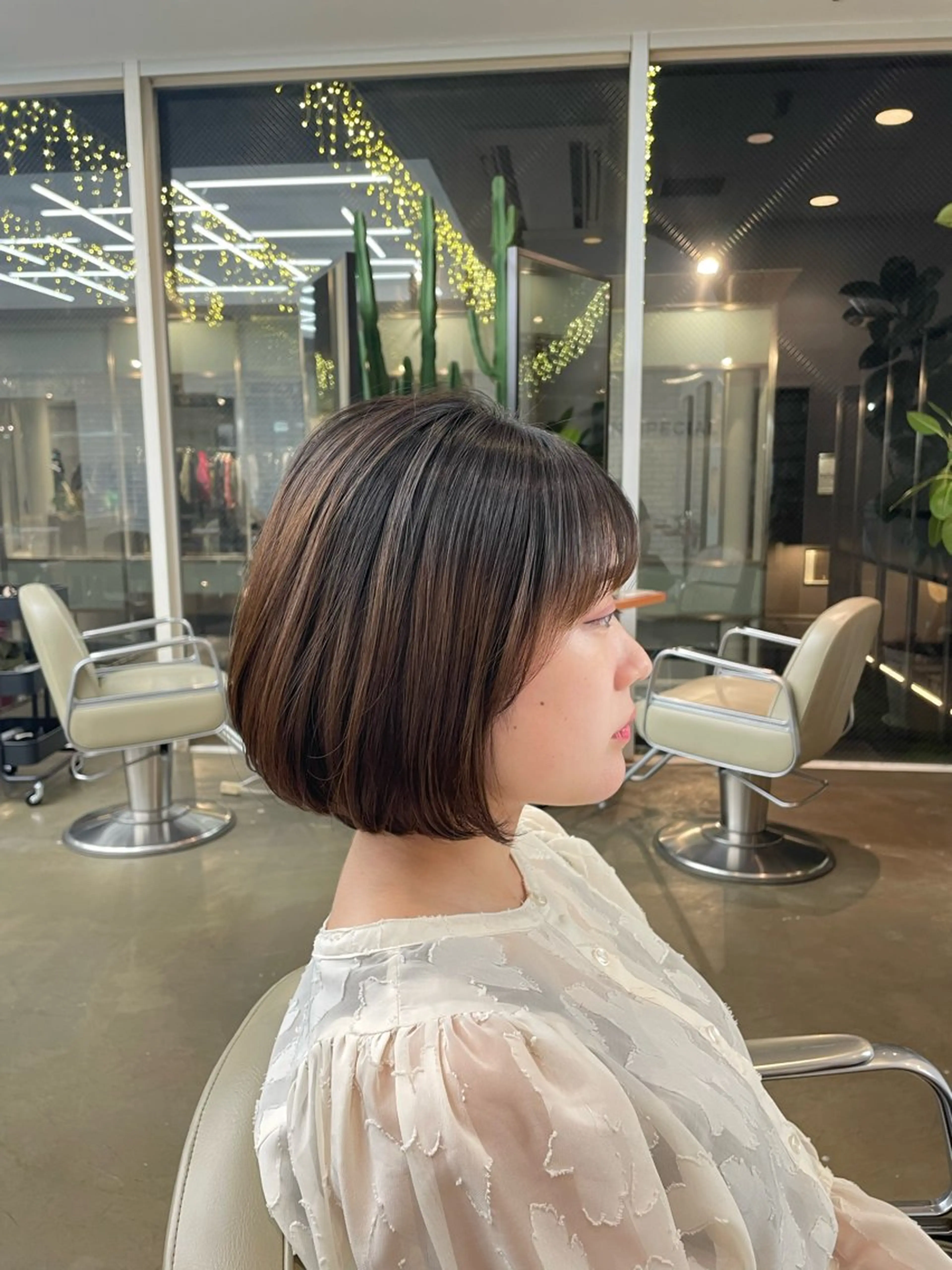 ショート ボブ カット トリートメント ヘアセット 🍑まき/カット /髪質改善カラー🍑のヘアスタイル