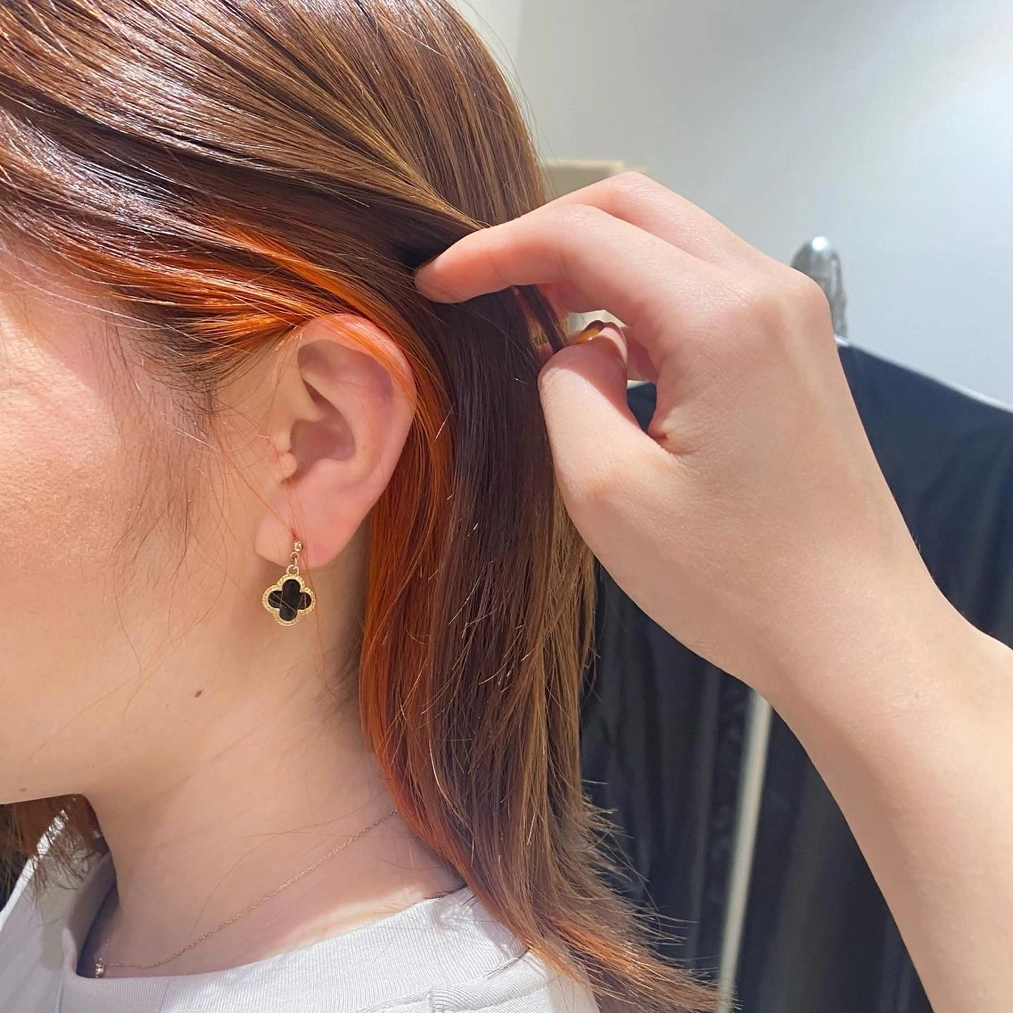ミディアム fumi🪞血色感 アップ艶カラーのヘアスタイル