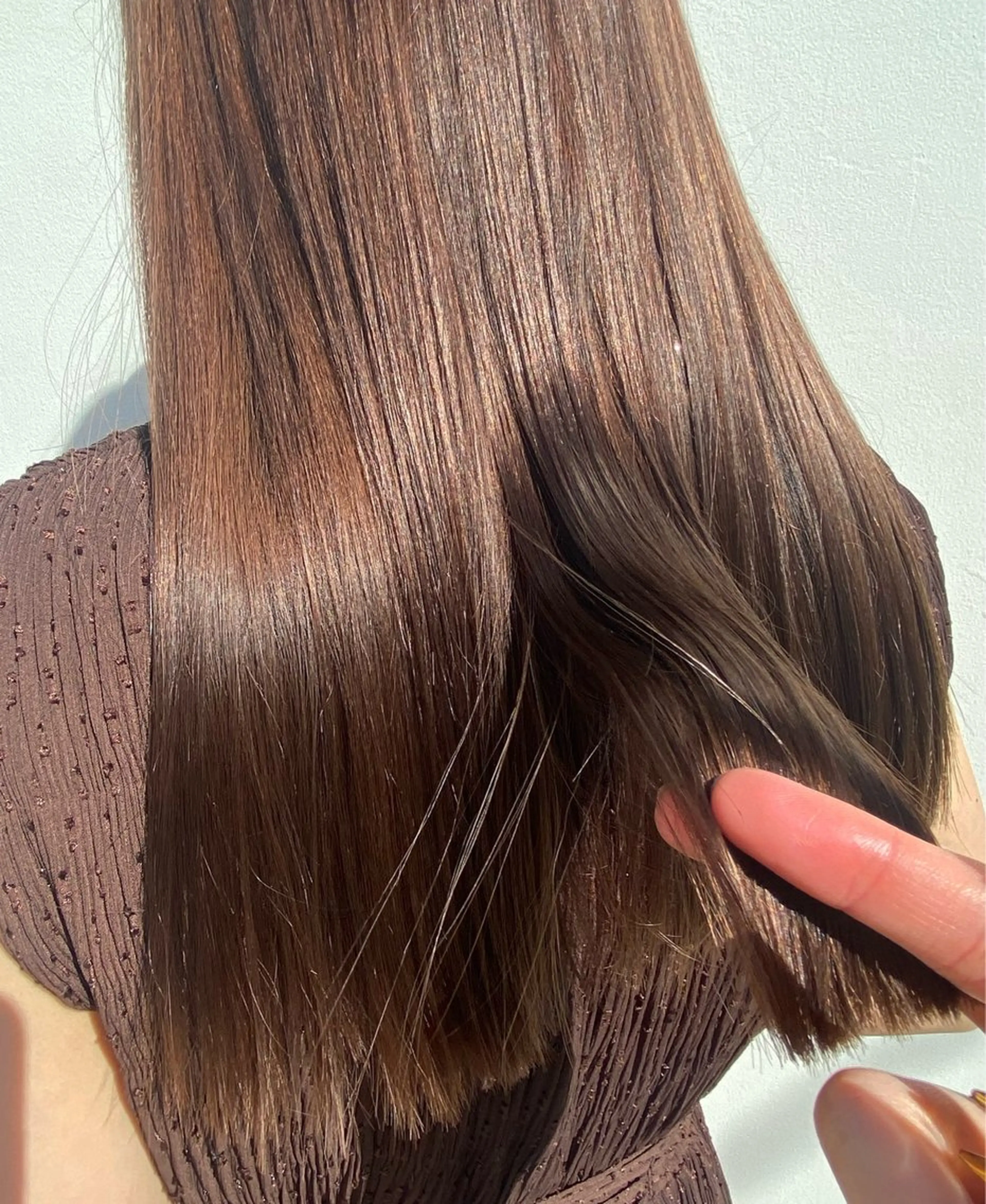 ロング カット 縮毛矯正 risa 🧤のヘアスタイル