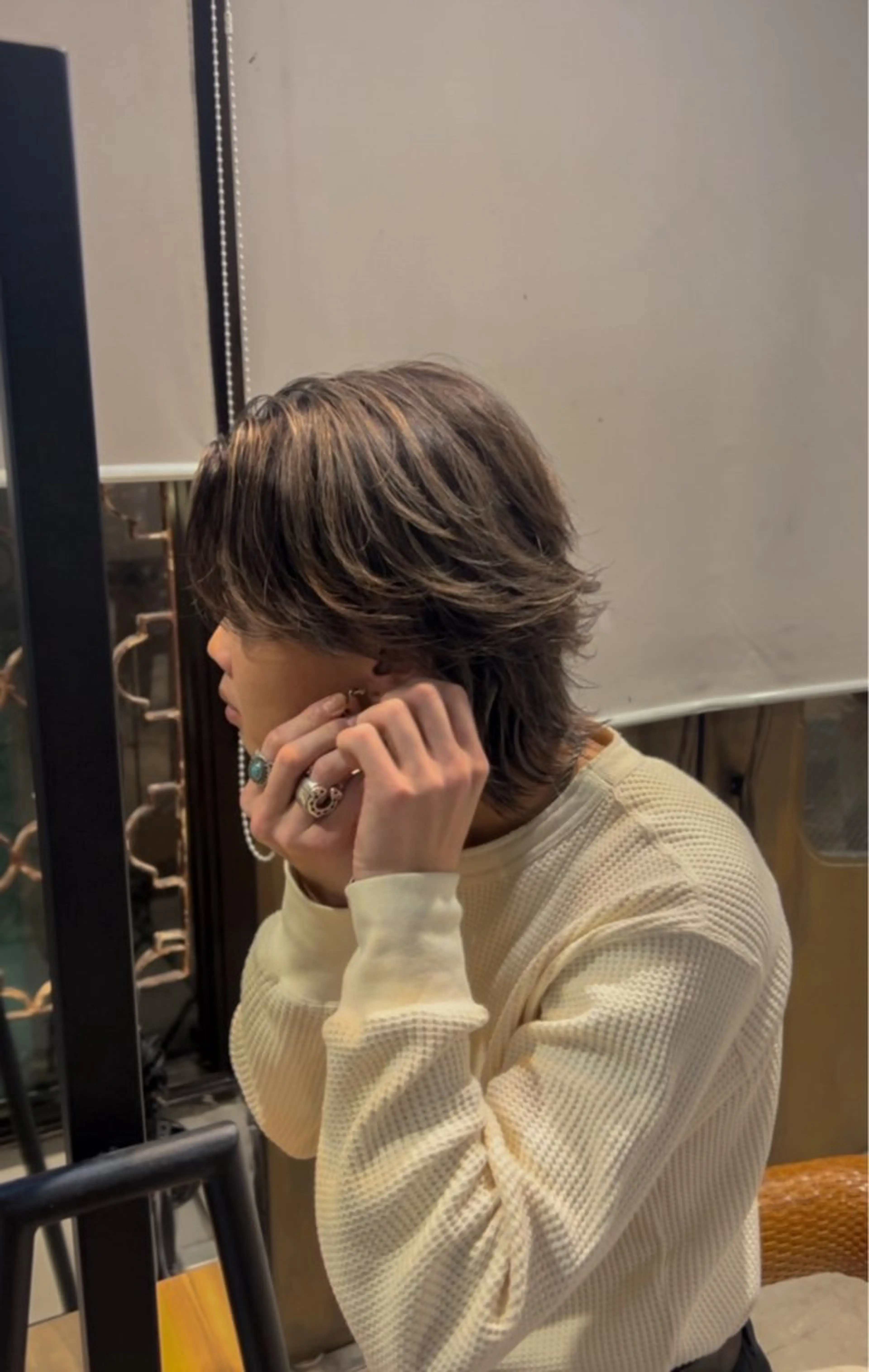 ミディアム カラー メンズ ヘアカラー トリートメント 海外デザイン🇺🇸 石渡諒太のヘアスタイル