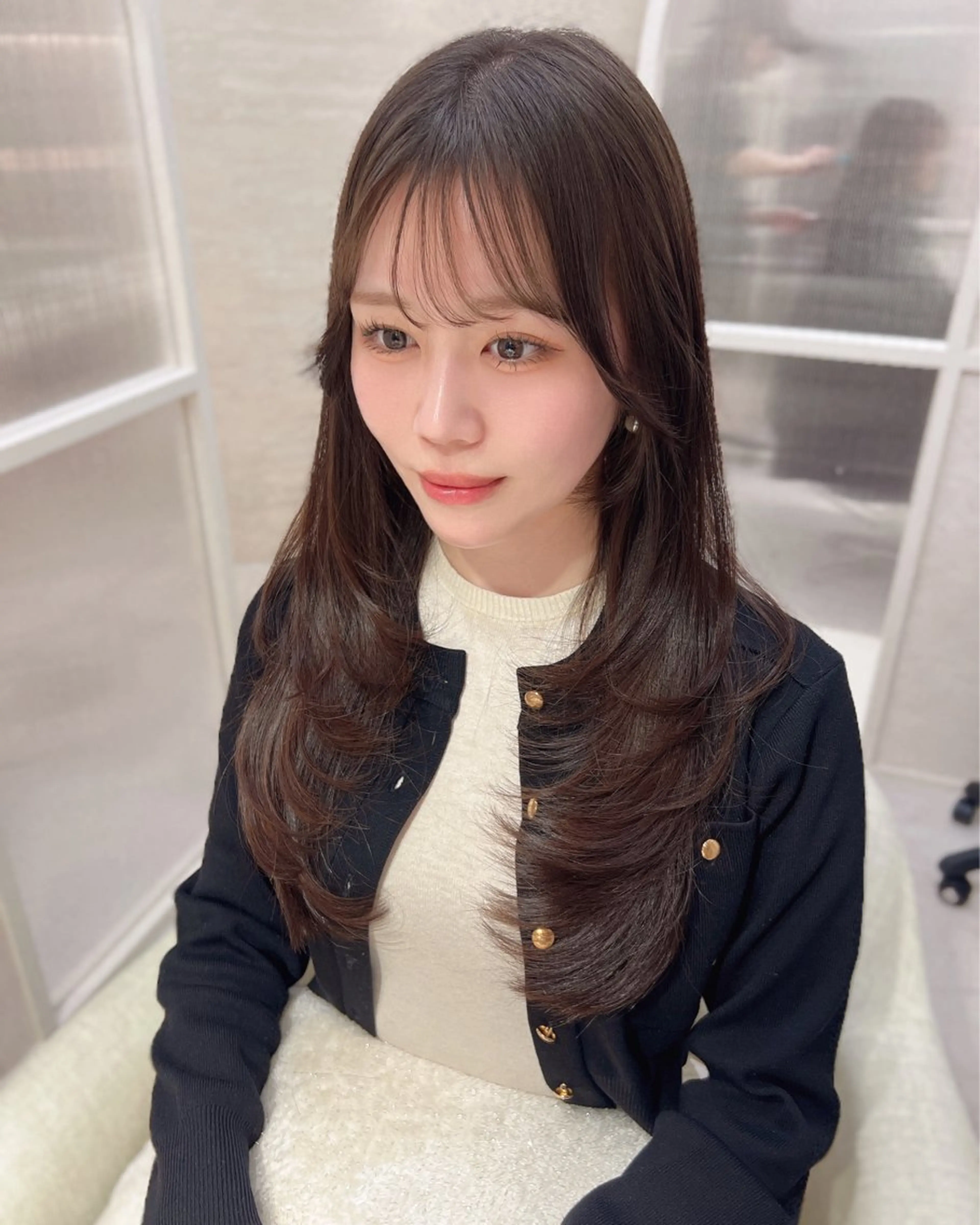 ロング カラー カット ヘアカラー トリートメント kumu 栄のヘアスタイル