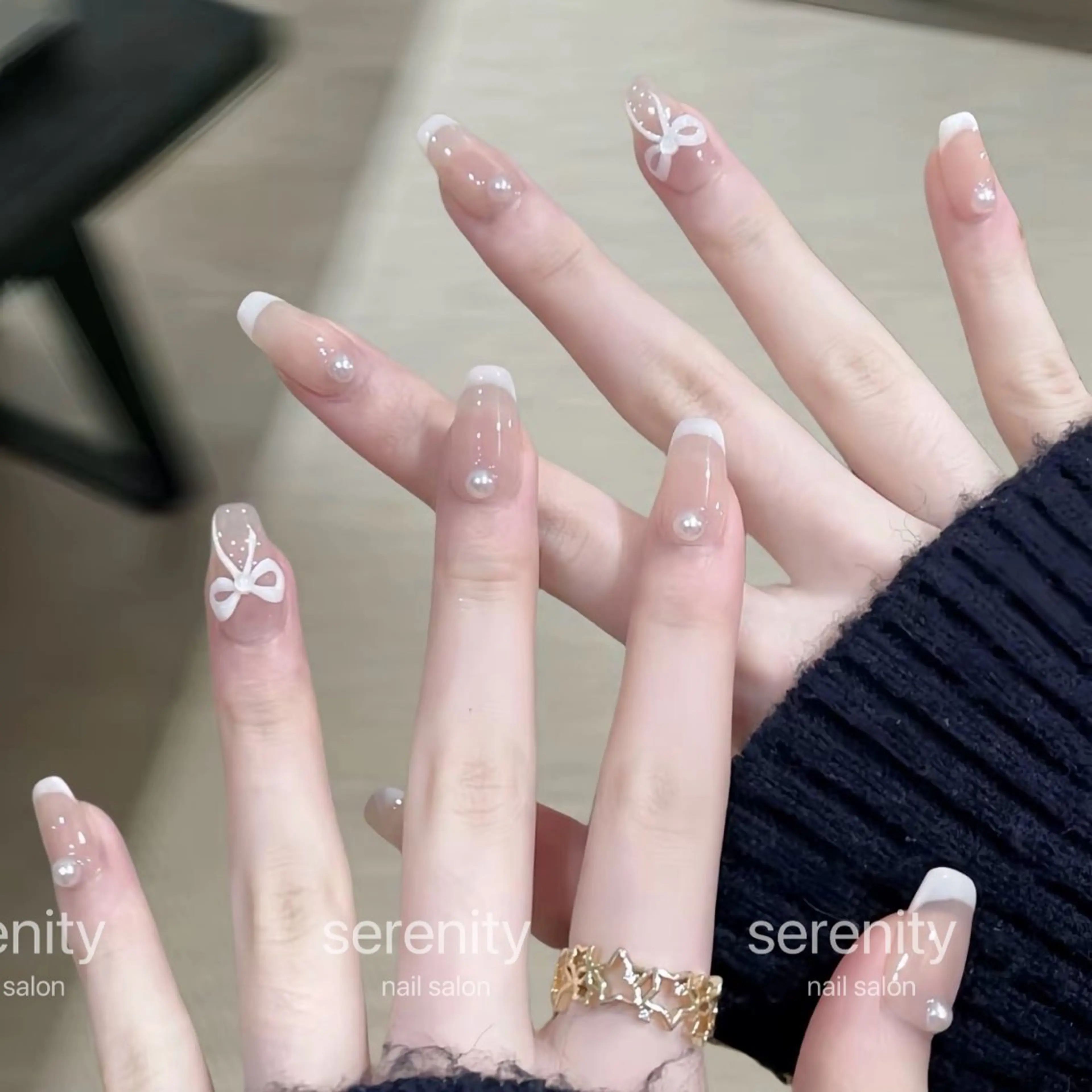 ネイル ハンドネイル ハンドケア ✨Serenity ワンホンネイルのネイルデザイン