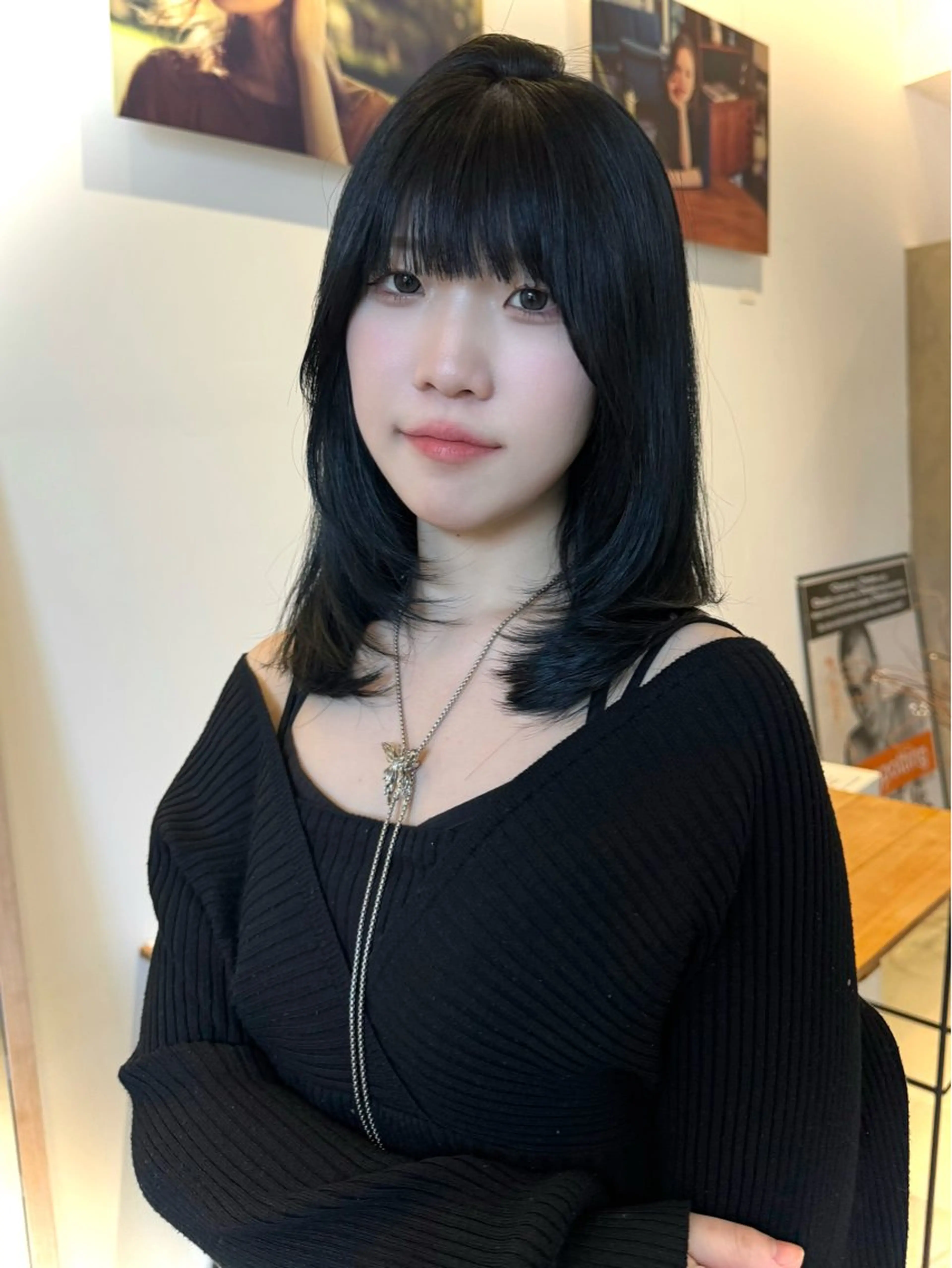 【大人気スタイル🩶】zakzakレイヤー+ワンカラーで叶う✨ブルーブラック+プレミアムトリートメントの写真