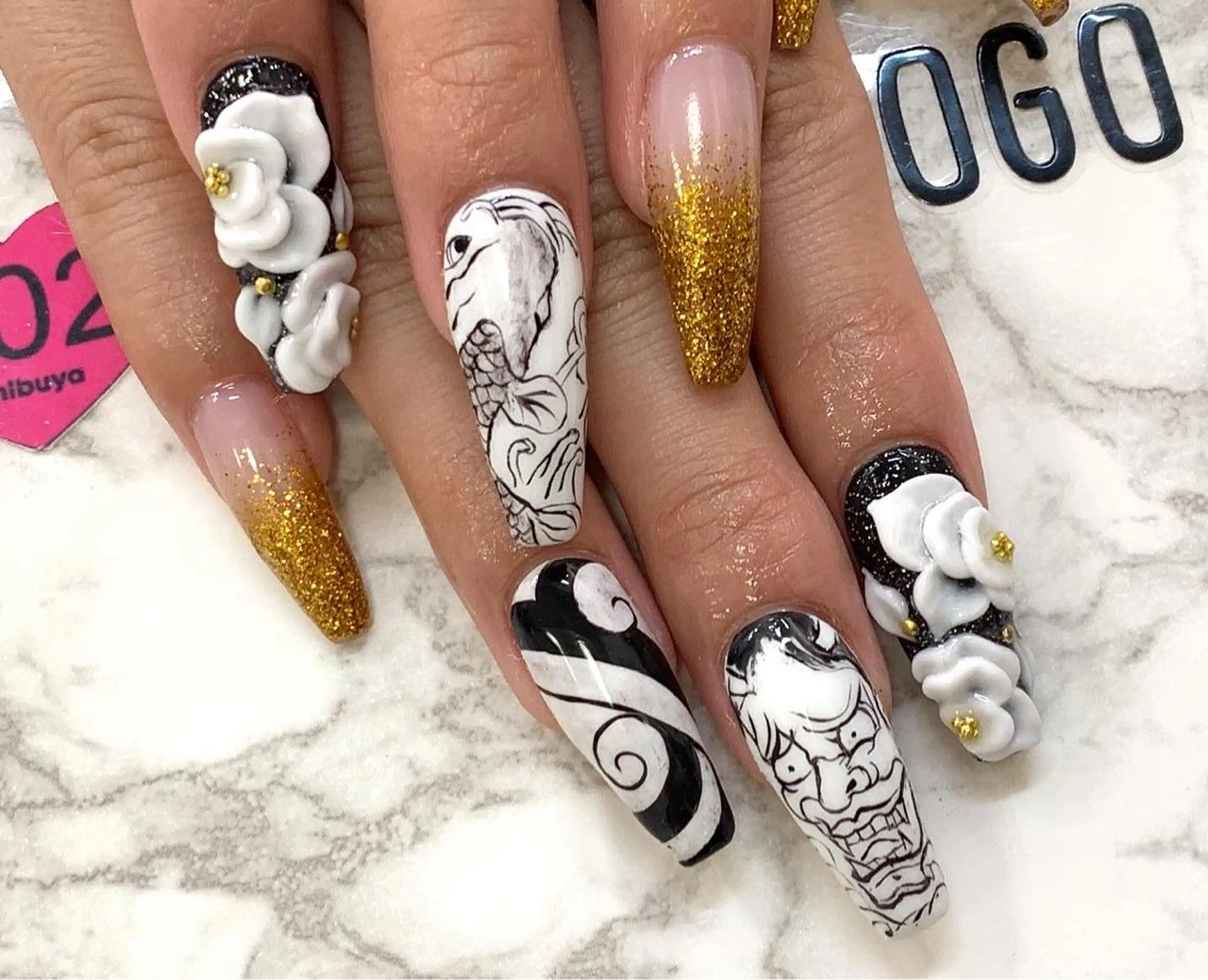 ロング カラー メンズ キッズ ネイル NAILSGOGO shibuyaのネイルデザイン